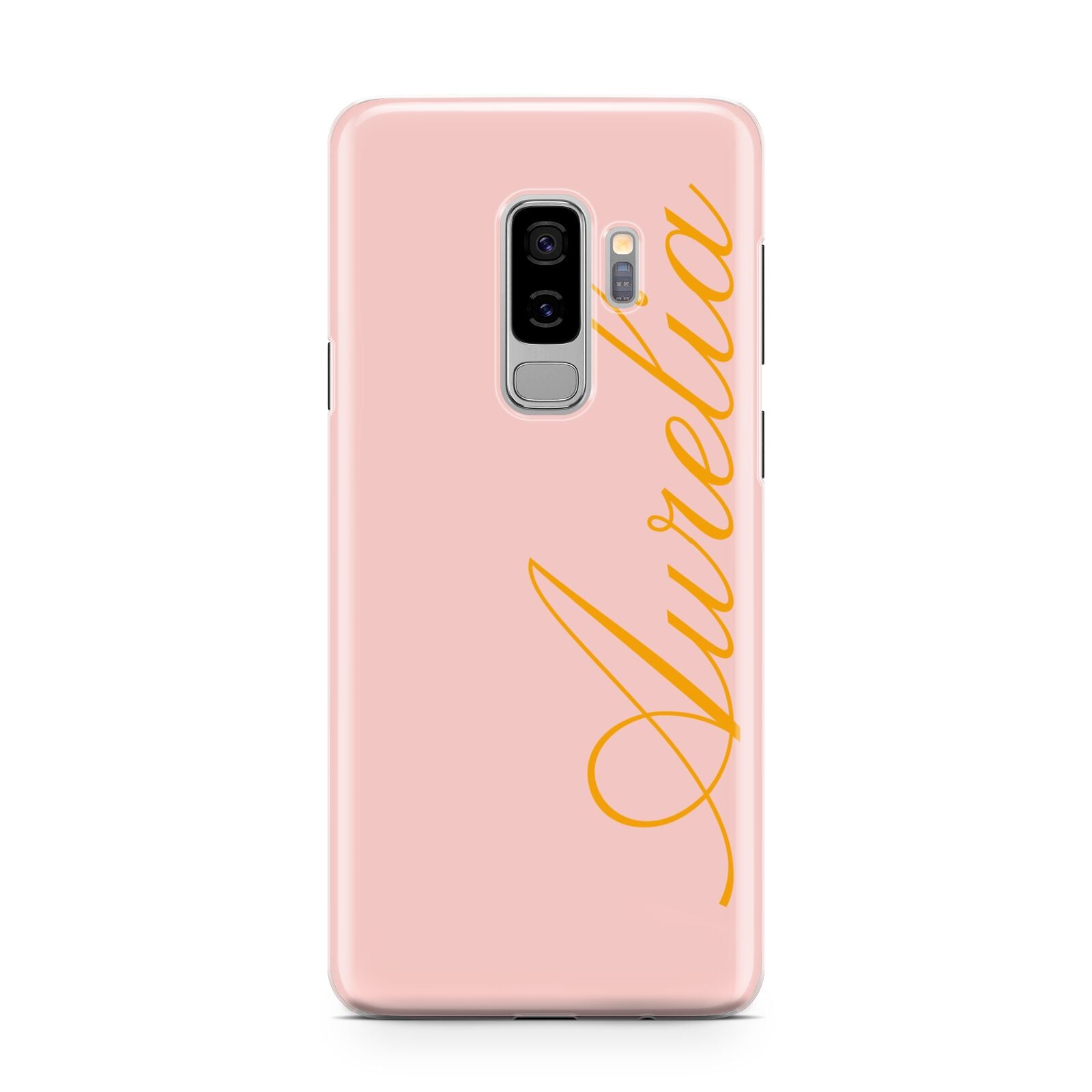 Custom Samsung Galaxy S9 Plus Case on Silver phone