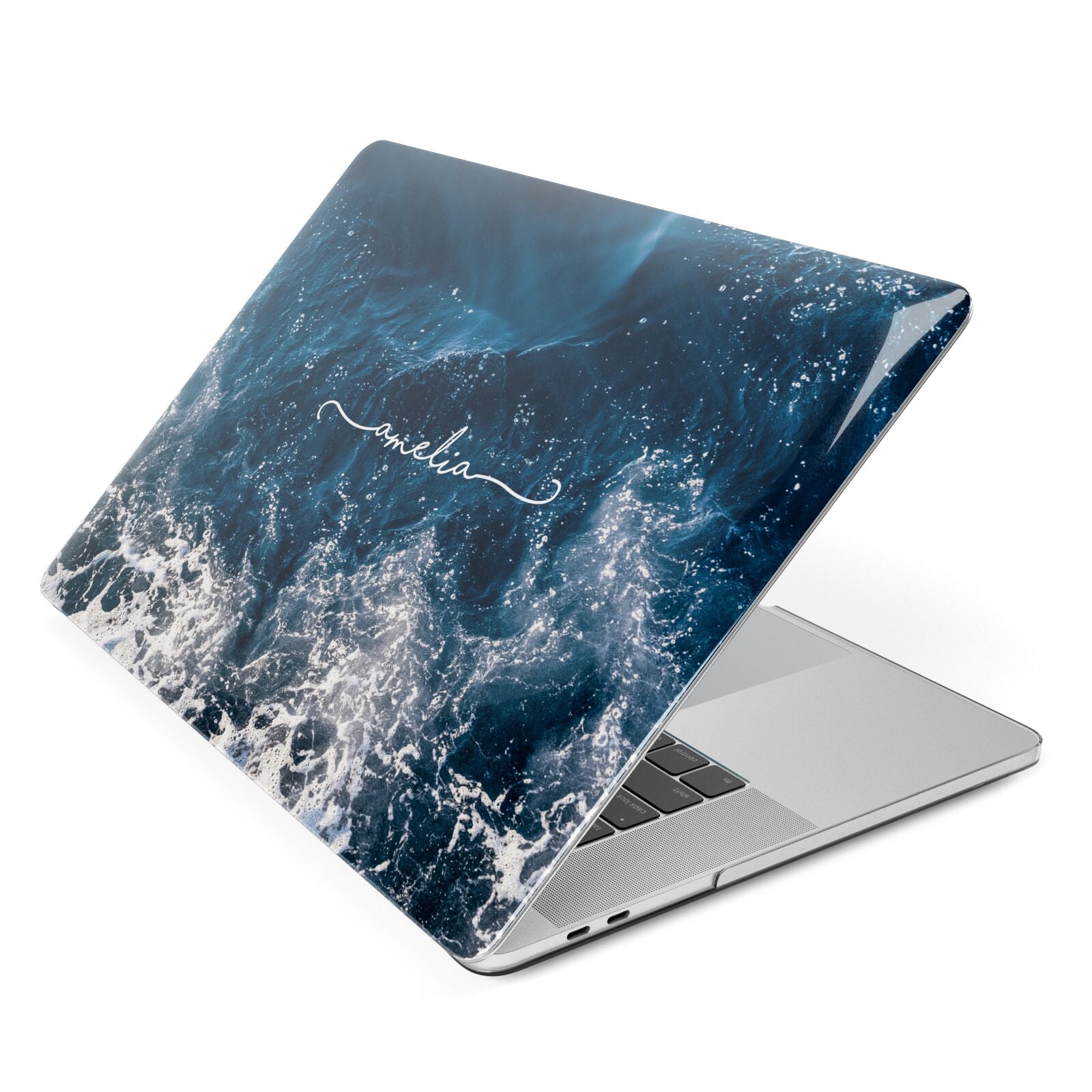 Custom Sea Apple MacBook Case Side View