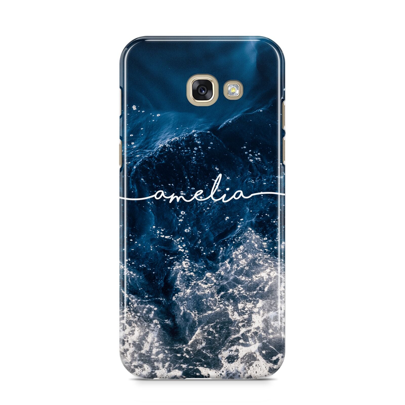 Custom Sea Samsung Galaxy A5 2017 Case on gold phone