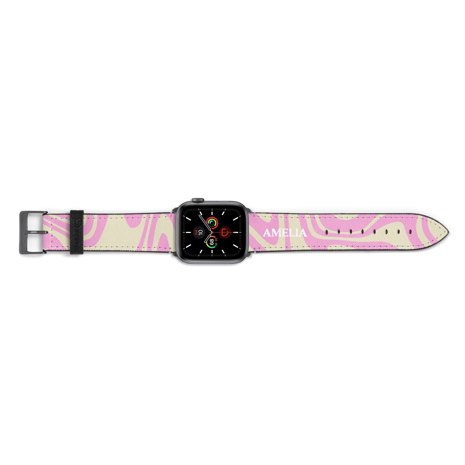 Custom Seventies Apple Watch Strap Landscape Image Space Grey Hardware