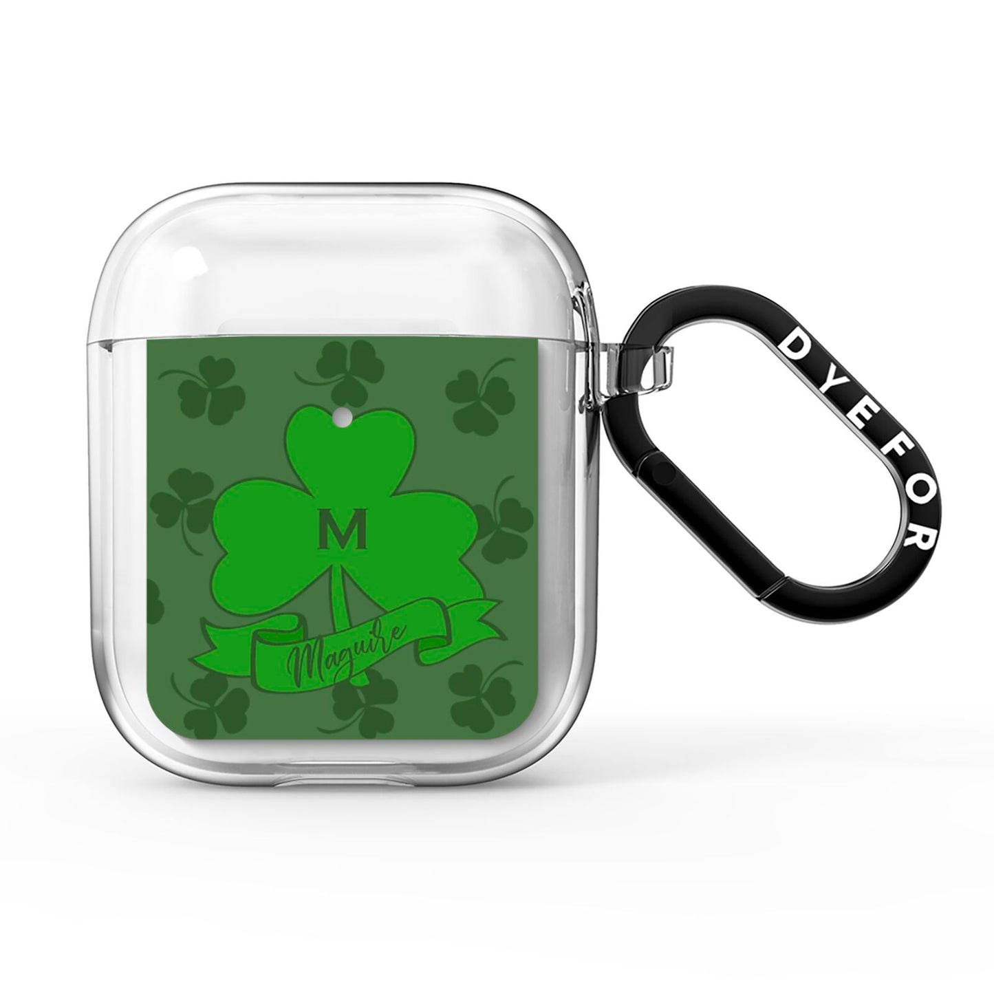 Custom Shamrock AirPods Clear Case