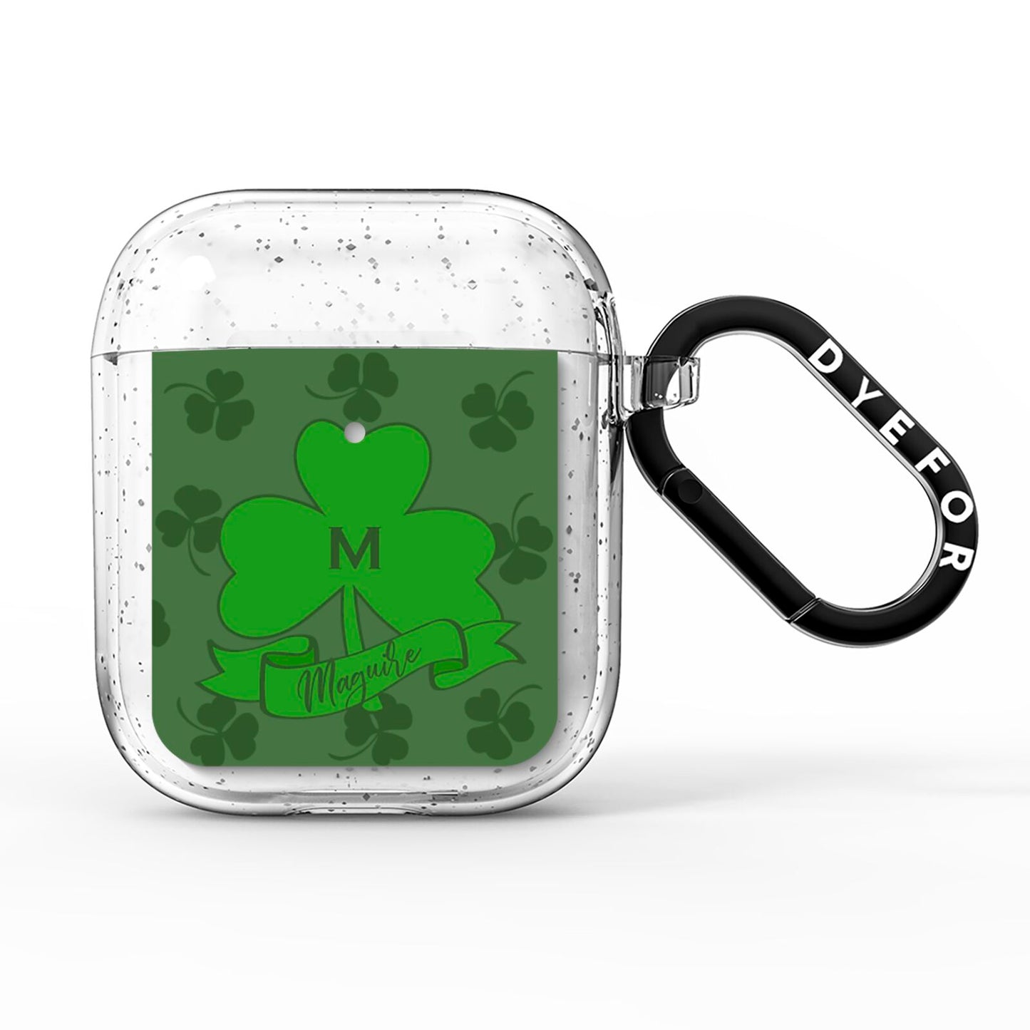 Custom Shamrock AirPods Glitter Case