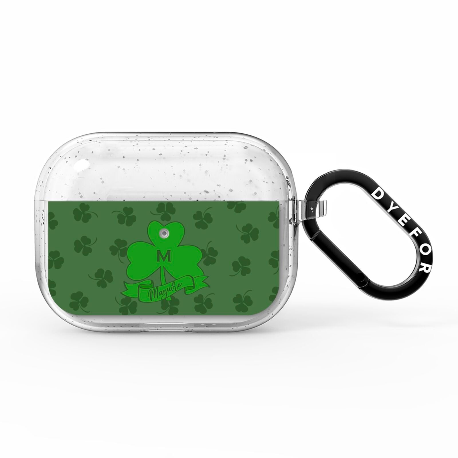 Custom Shamrock AirPods Pro Glitter Case