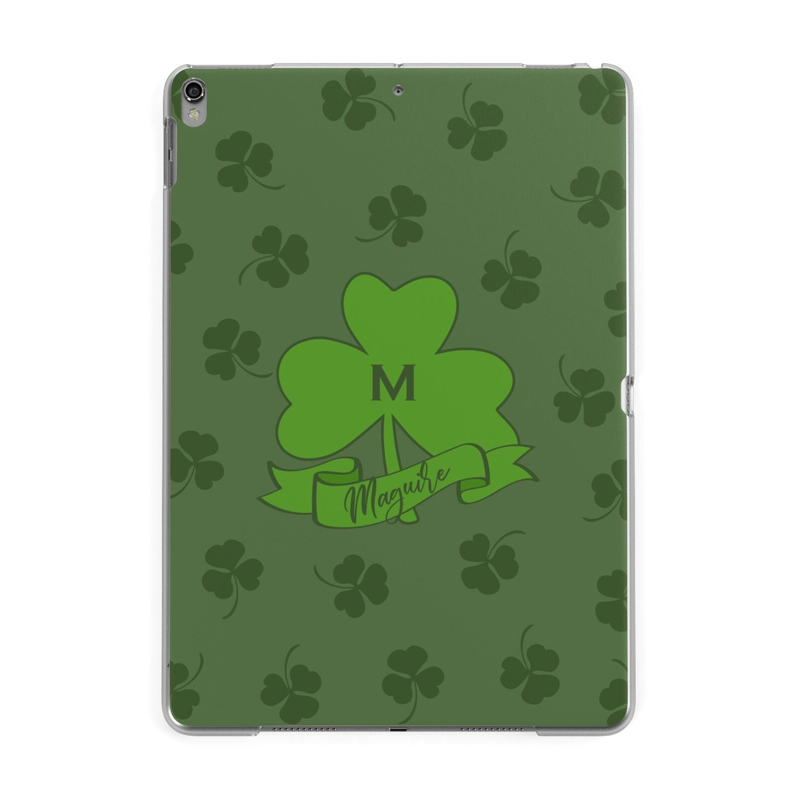 Custom Shamrock Apple iPad Grey Case