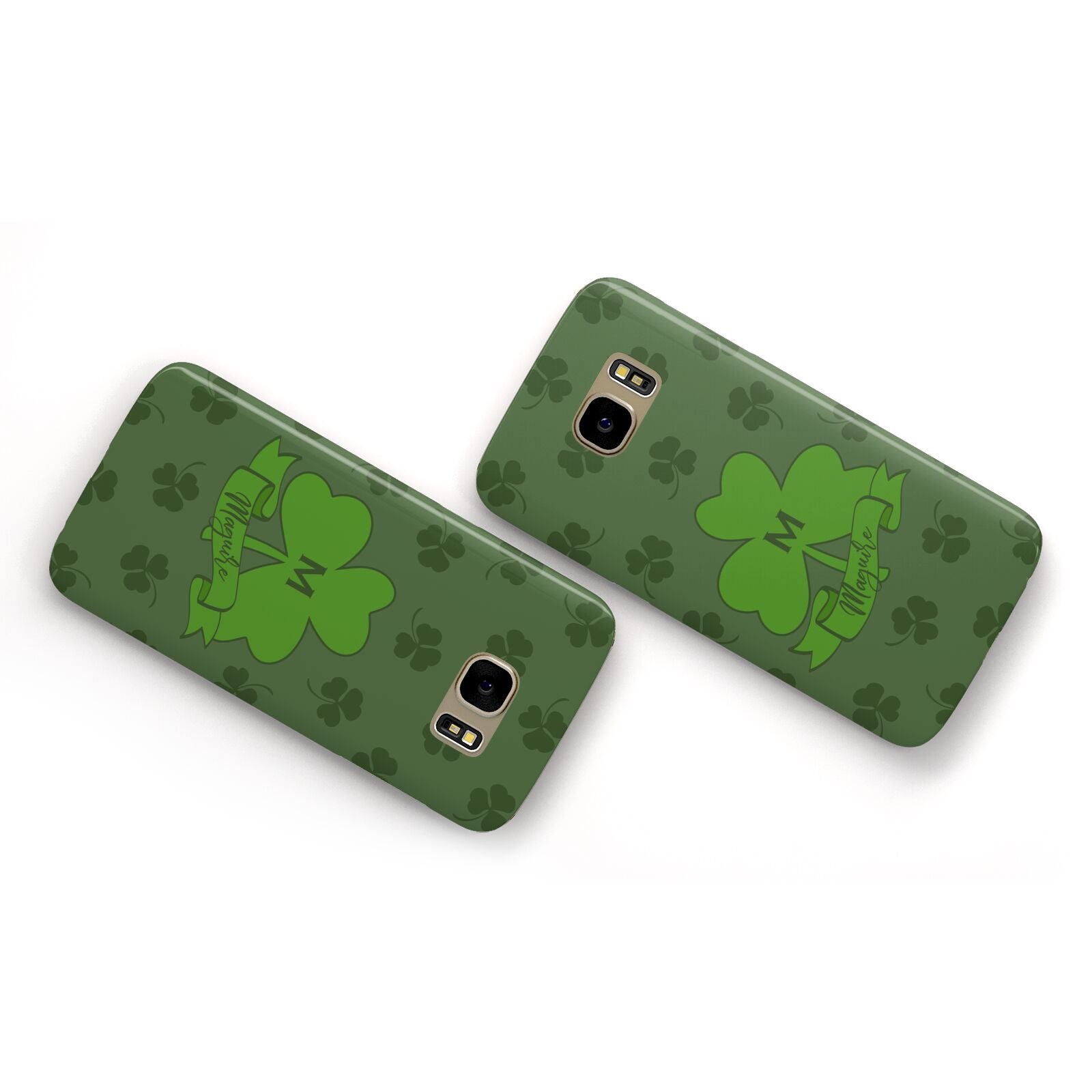 Custom Shamrock Samsung Galaxy Case Flat Overview