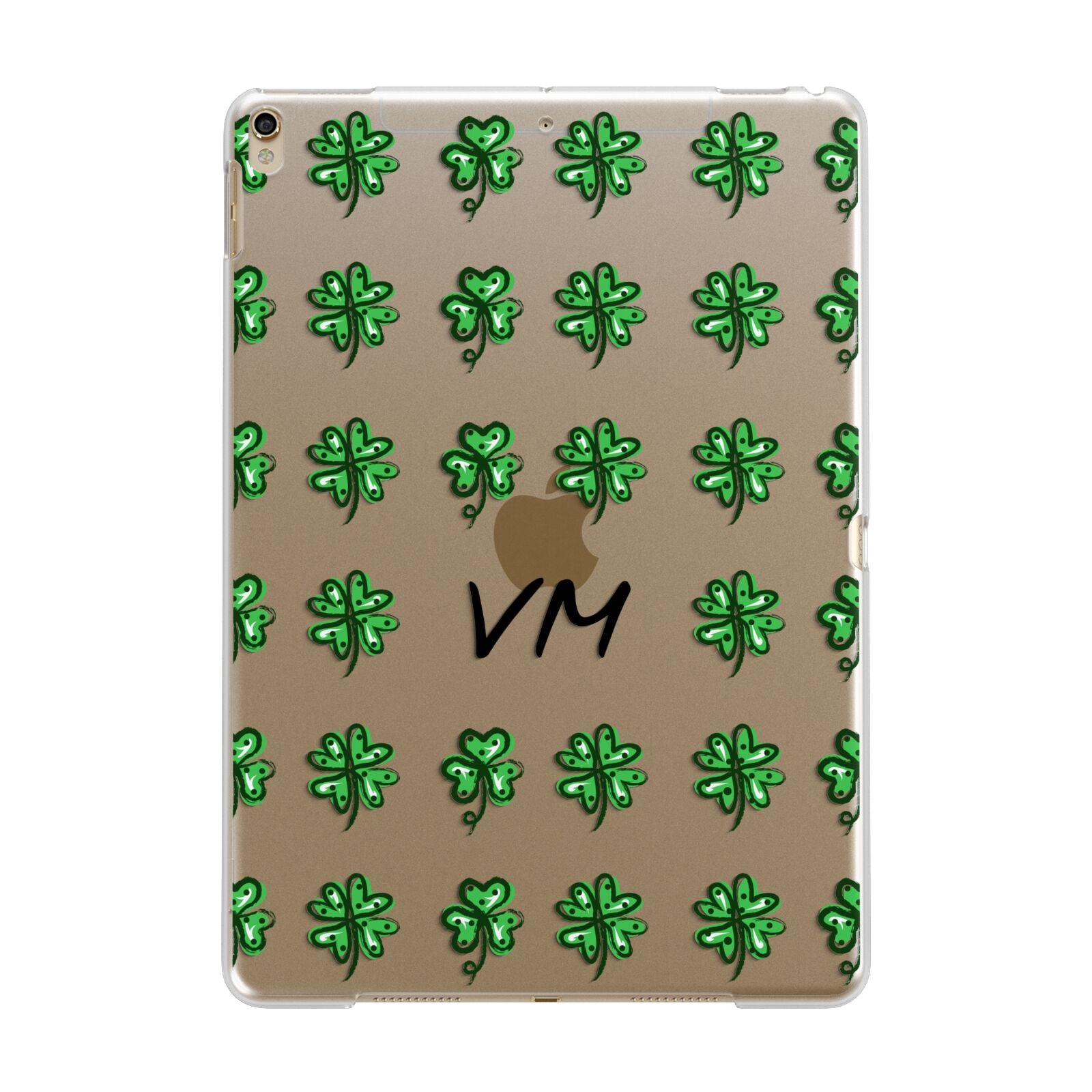 Custom Shamrocks Apple iPad Gold Case