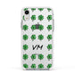 Custom Shamrocks Apple iPhone XR Impact Case White Edge on Silver Phone