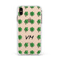 Custom Shamrocks Apple iPhone Xs Max Impact Case White Edge on Gold Phone