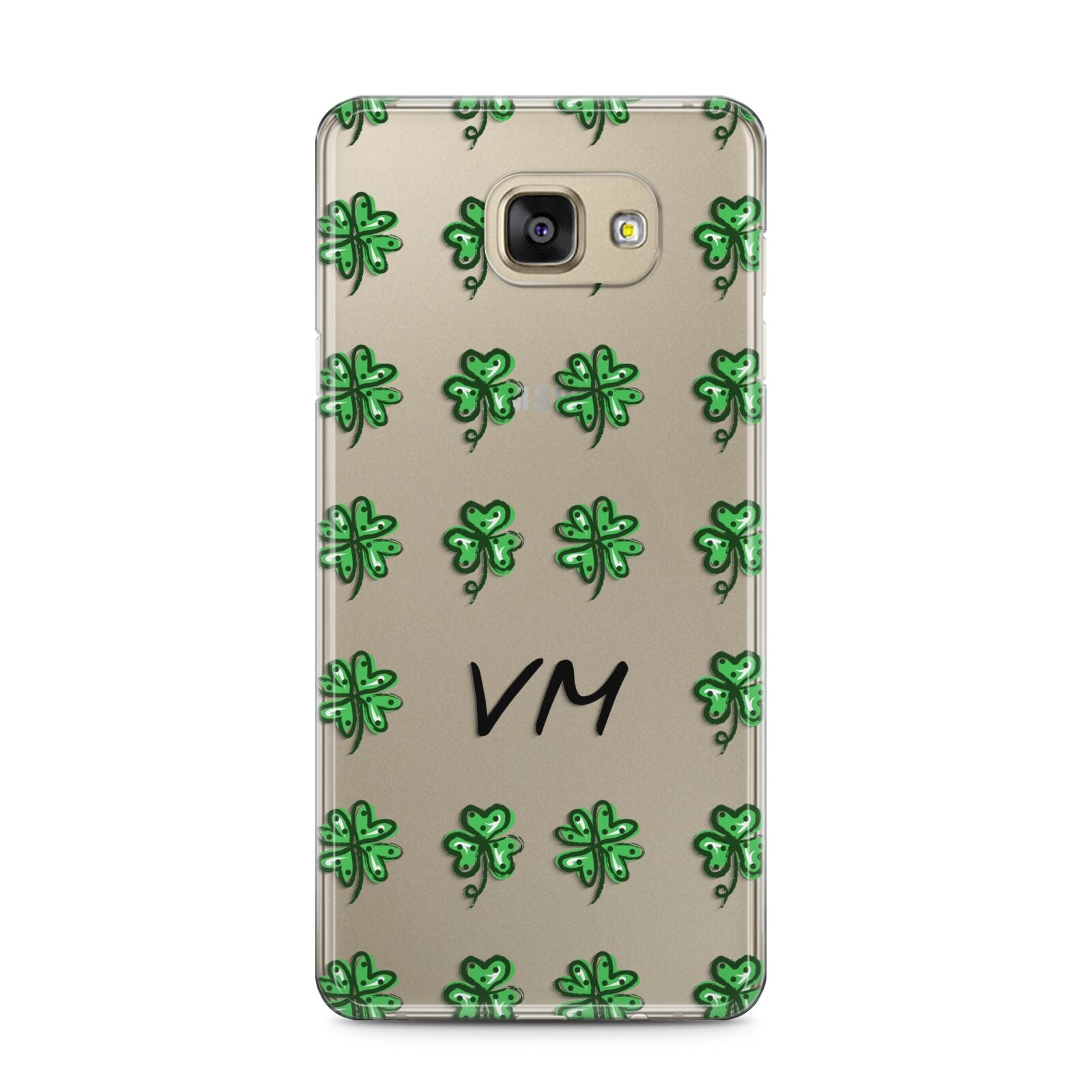 Custom Shamrocks Samsung Galaxy A5 2016 Case on gold phone