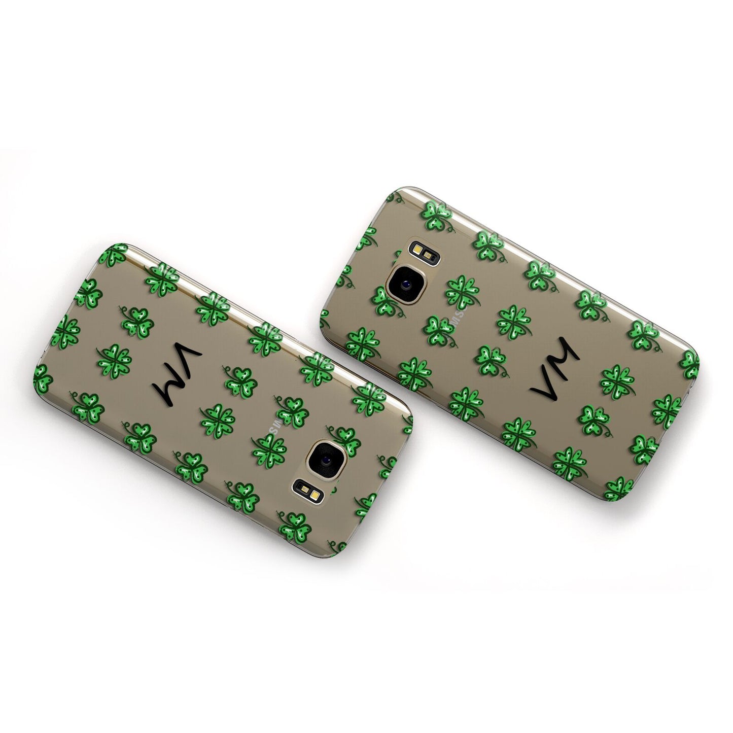 Custom Shamrocks Samsung Galaxy Case Flat Overview