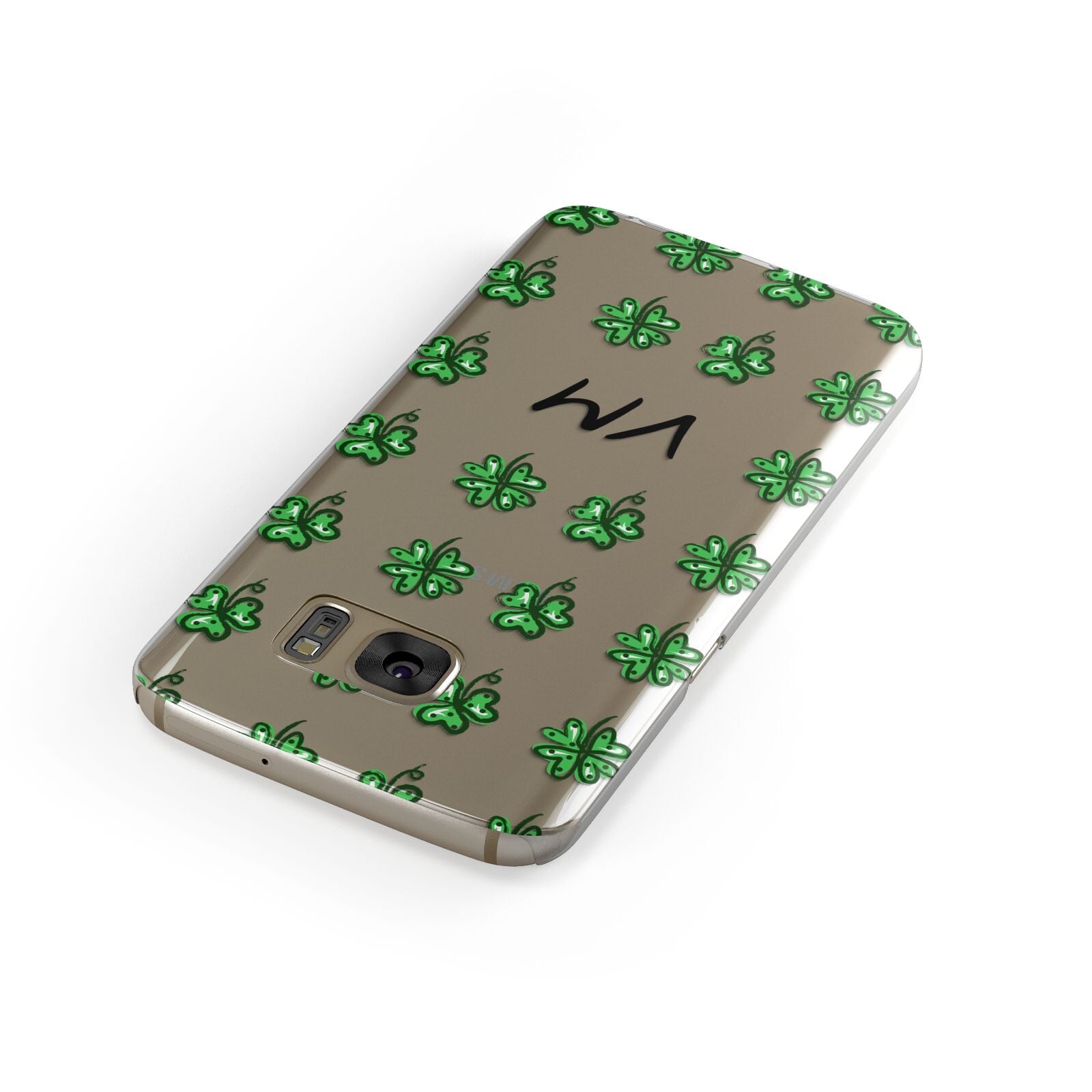 Custom Shamrocks Samsung Galaxy Case Front Close Up