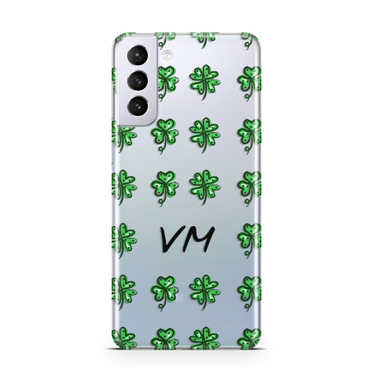 Custom Shamrocks Samsung S21 Plus Phone Case