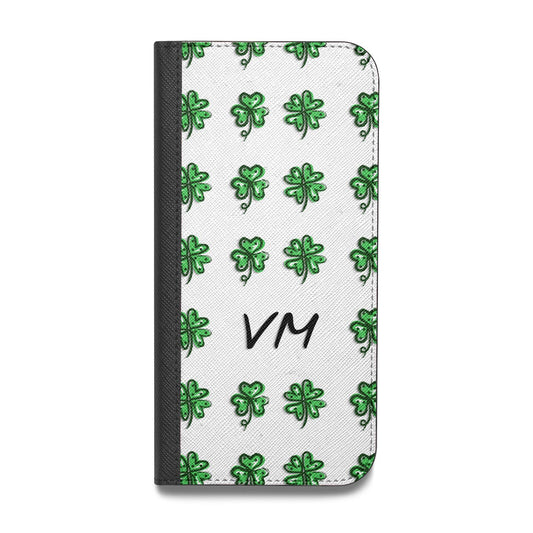 Custom Shamrocks Vegan Leather Flip iPhone Case