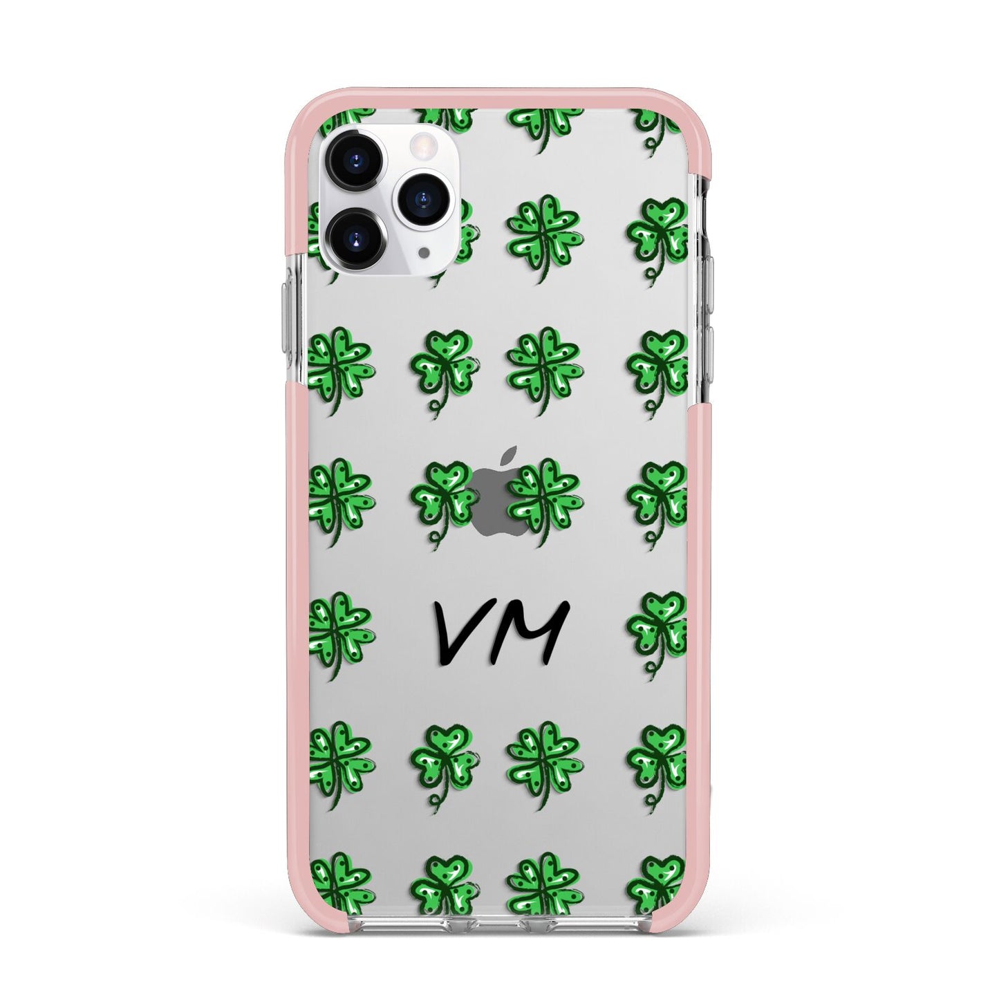 Custom Shamrocks iPhone 11 Pro Max Impact Pink Edge Case