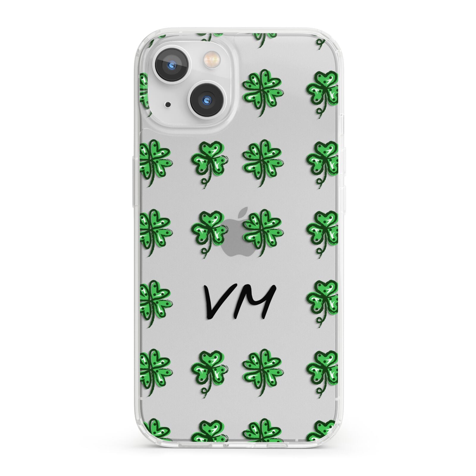 Custom Shamrocks iPhone 13 Clear Bumper Case