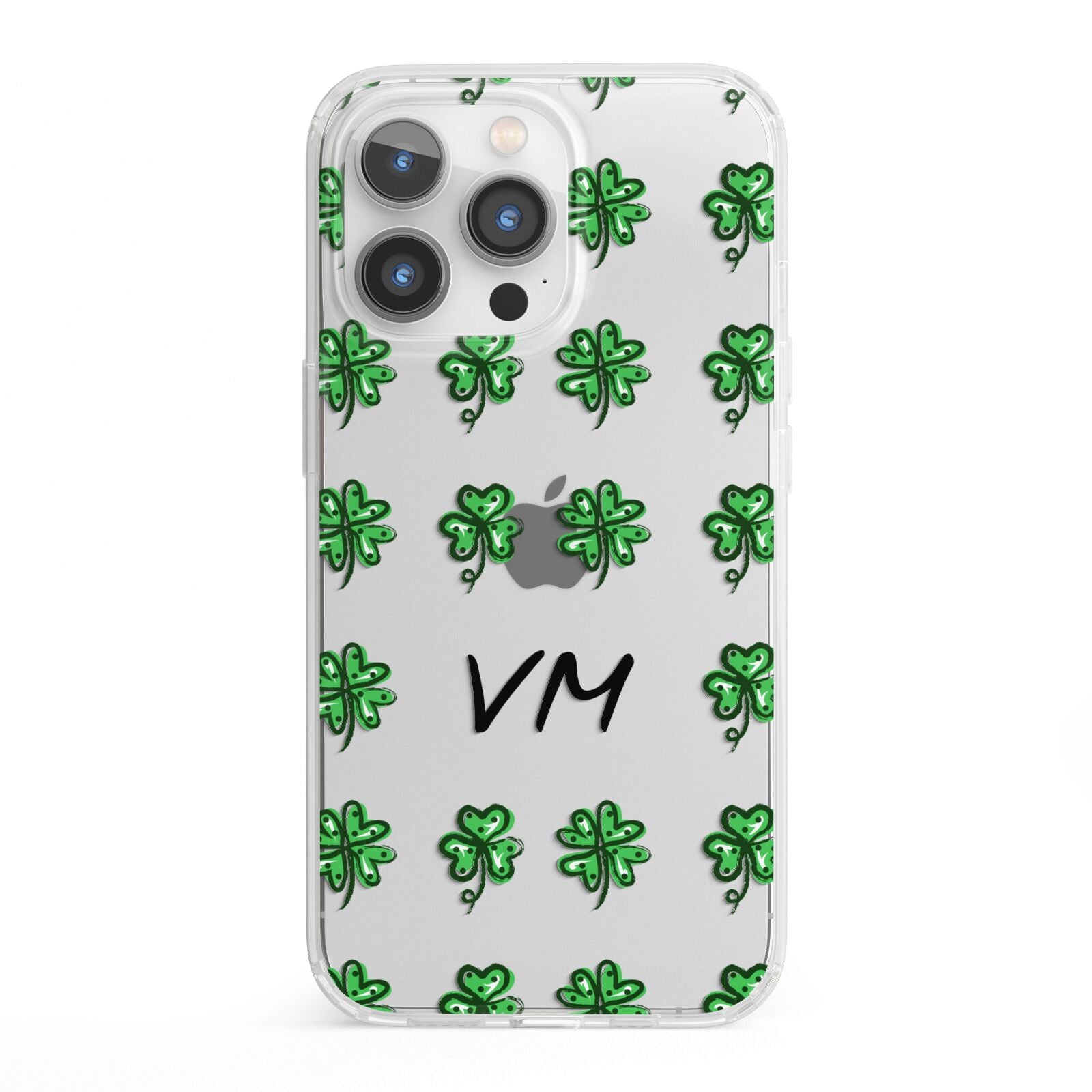 Custom Shamrocks iPhone 13 Pro Clear Bumper Case