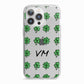 Custom Shamrocks iPhone 13 Pro TPU Impact Case with White Edges