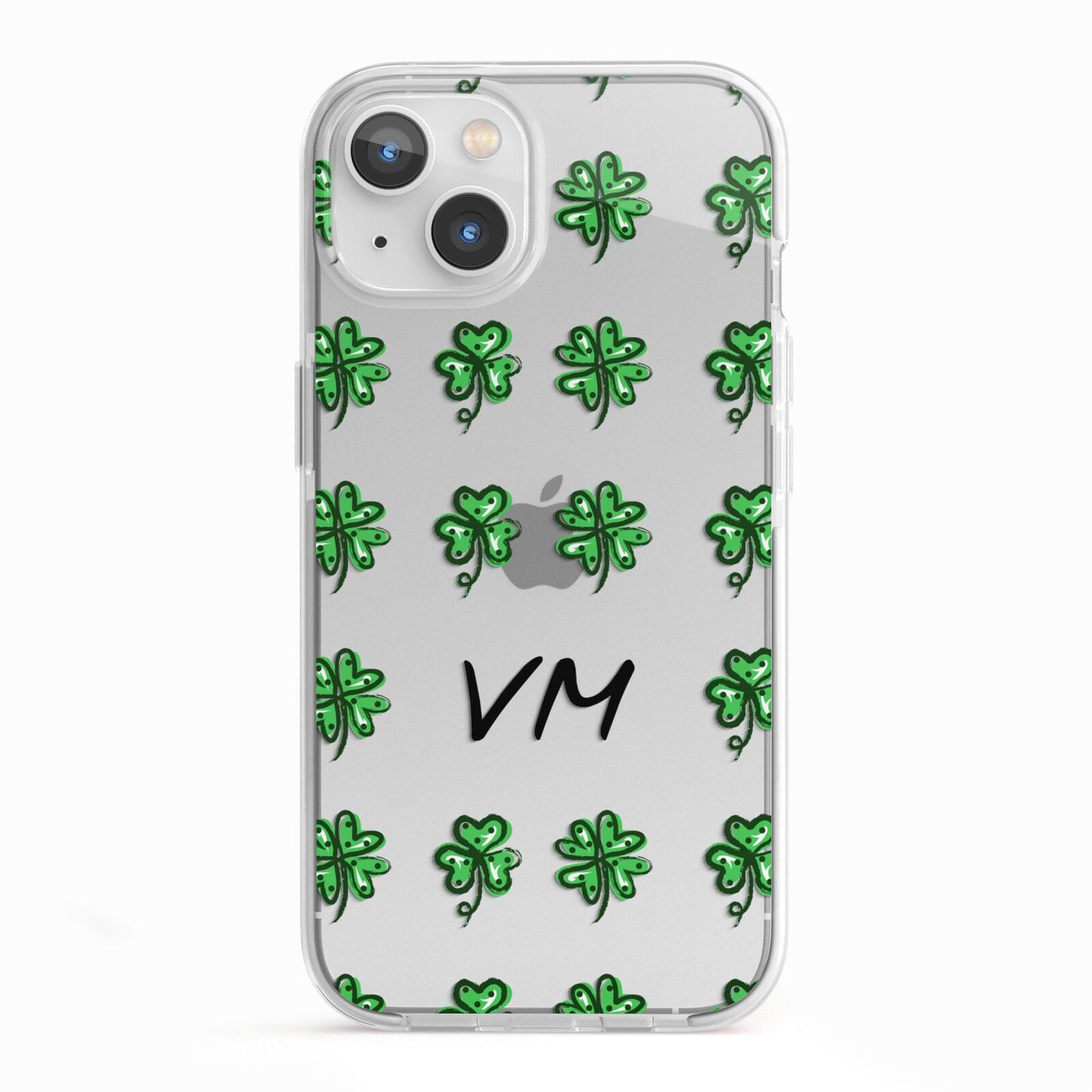 Custom Shamrocks iPhone 13 TPU Impact Case with White Edges