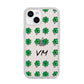 Custom Shamrocks iPhone 14 Clear Tough Case Starlight