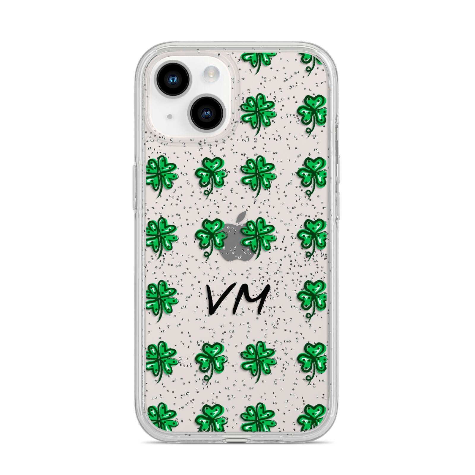 Custom Shamrocks iPhone 14 Glitter Tough Case Starlight