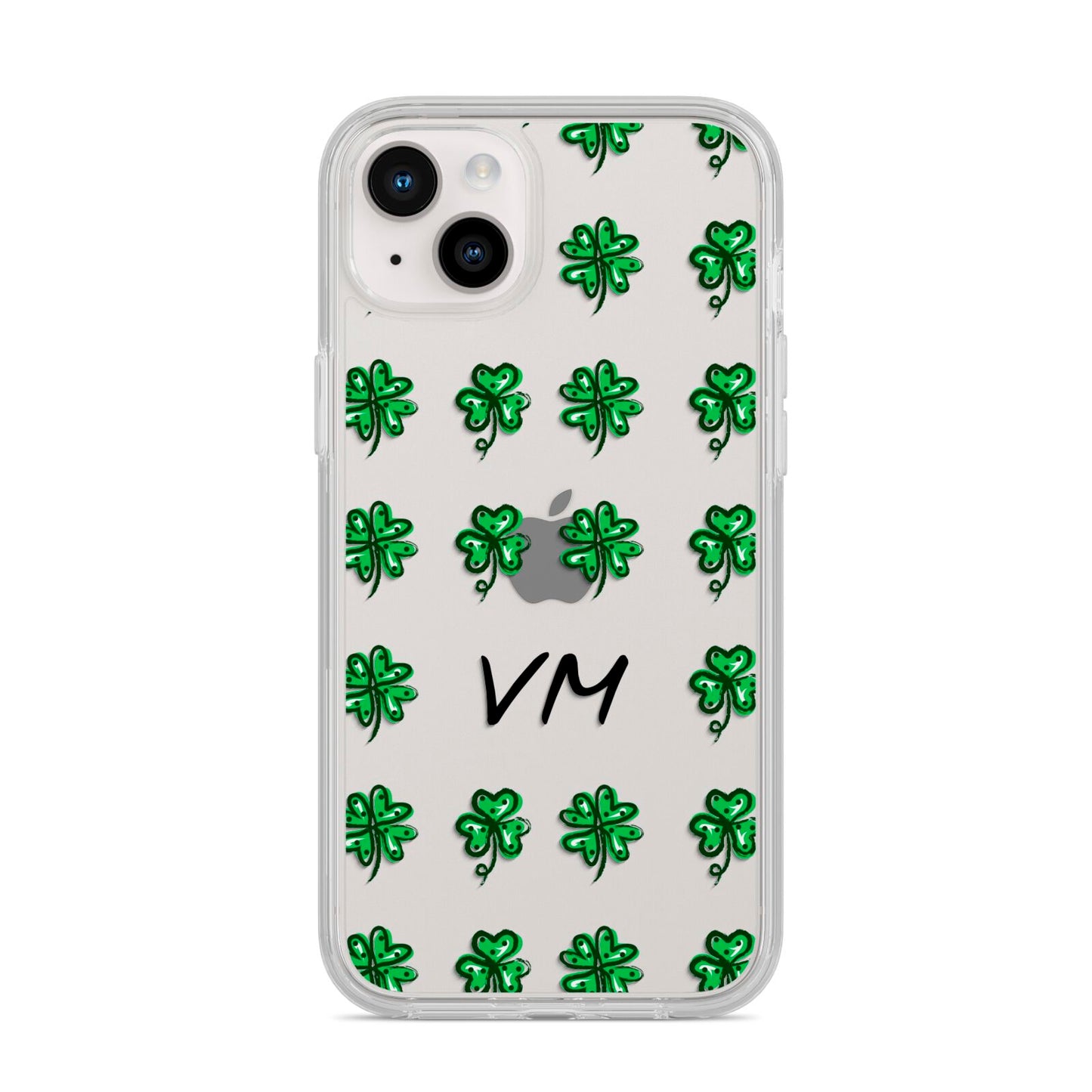 Custom Shamrocks iPhone 14 Plus Clear Tough Case Starlight