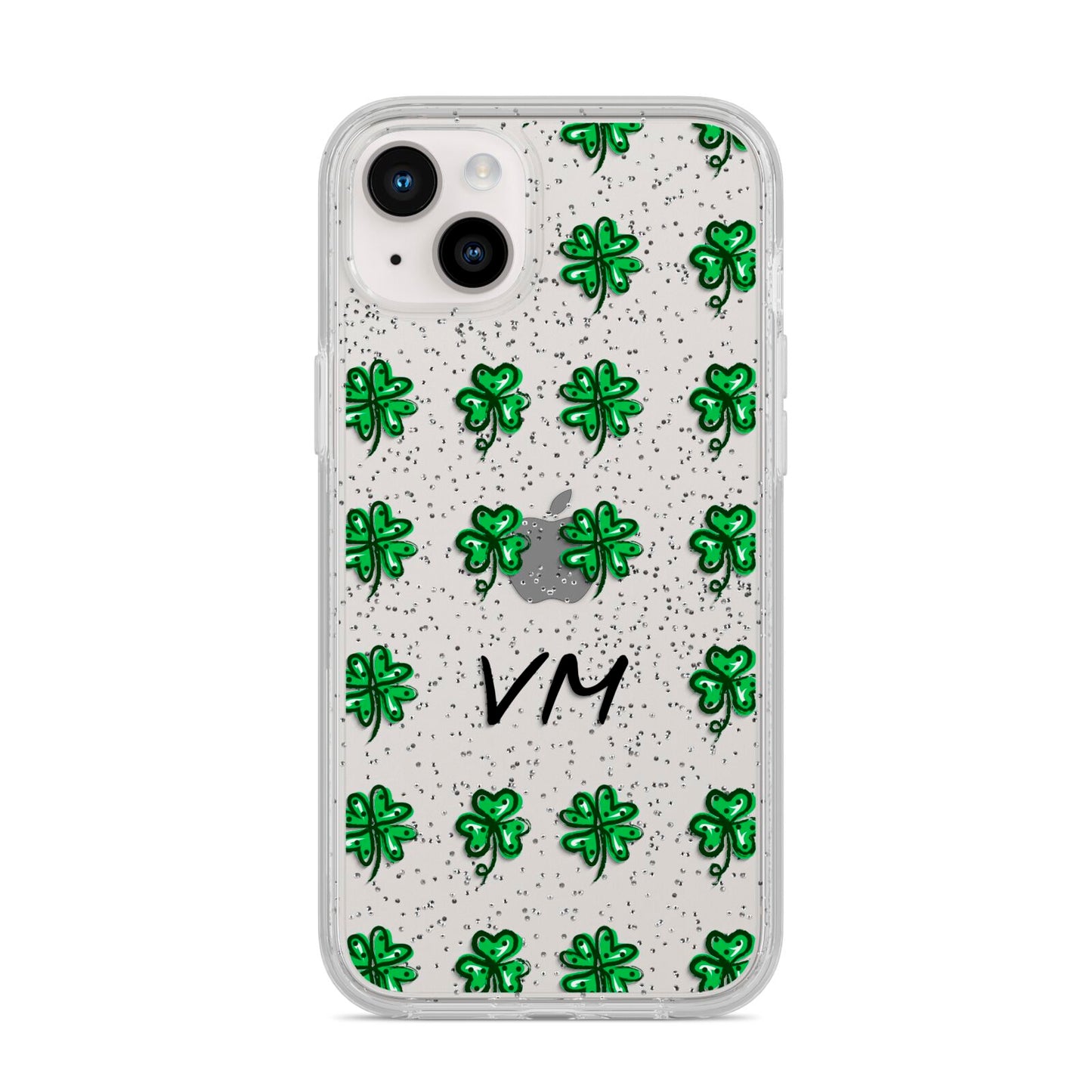 Custom Shamrocks iPhone 14 Plus Glitter Tough Case Starlight