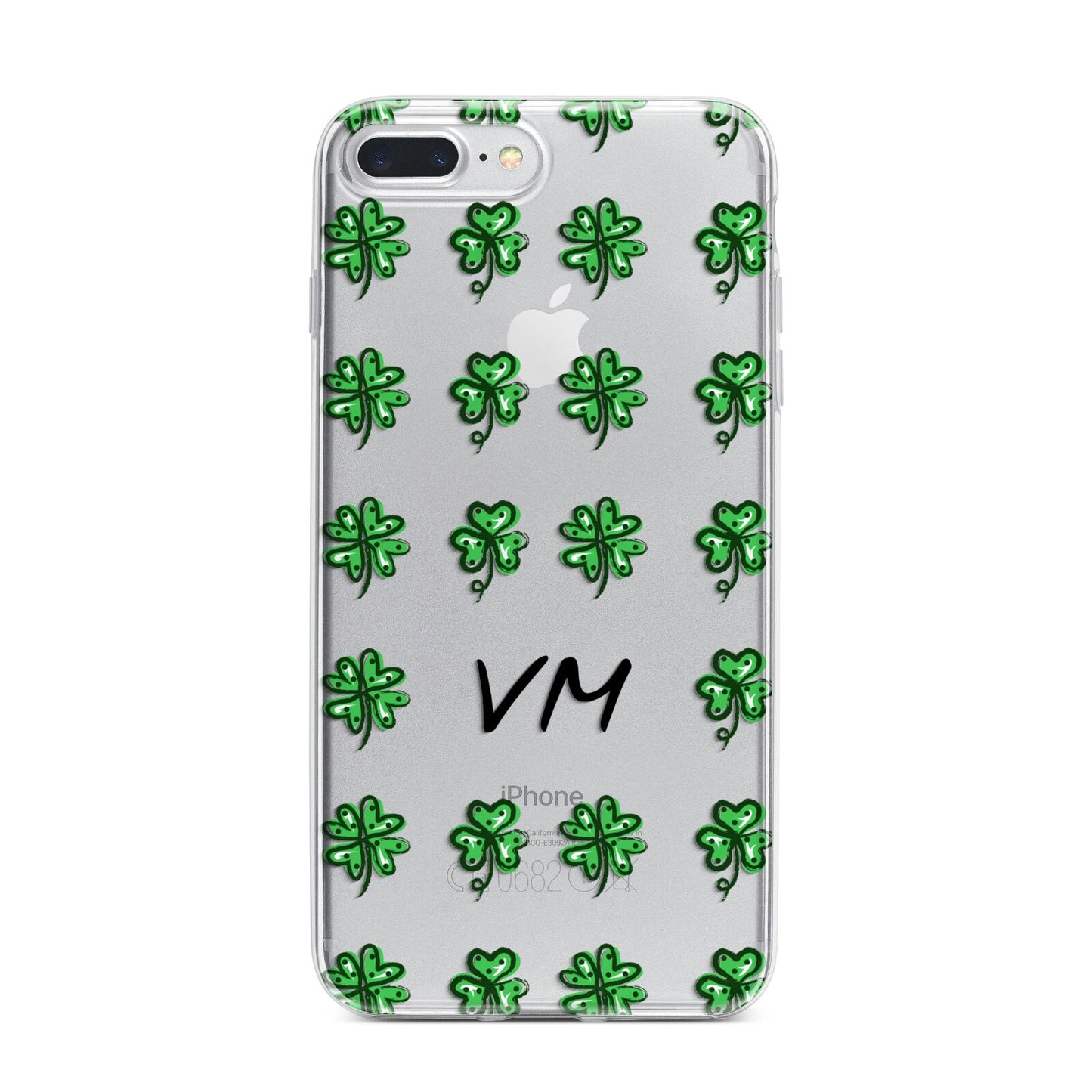 Custom Shamrocks iPhone 7 Plus Bumper Case on Silver iPhone