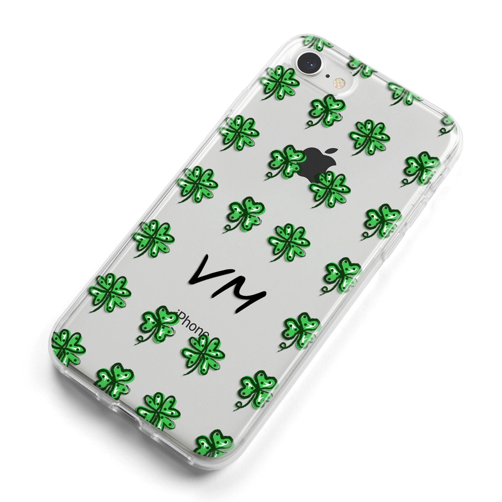 Custom Shamrocks iPhone 8 Bumper Case on Silver iPhone Alternative Image