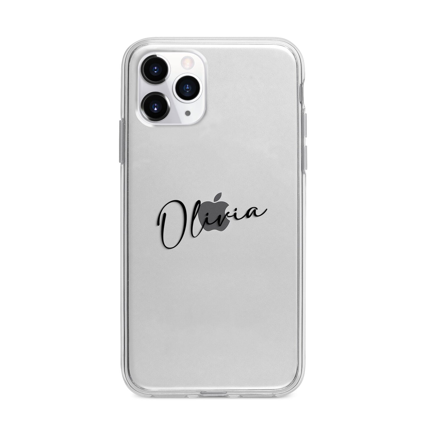 Custom Signature Apple iPhone 11 Pro Max in Silver with Bumper Case