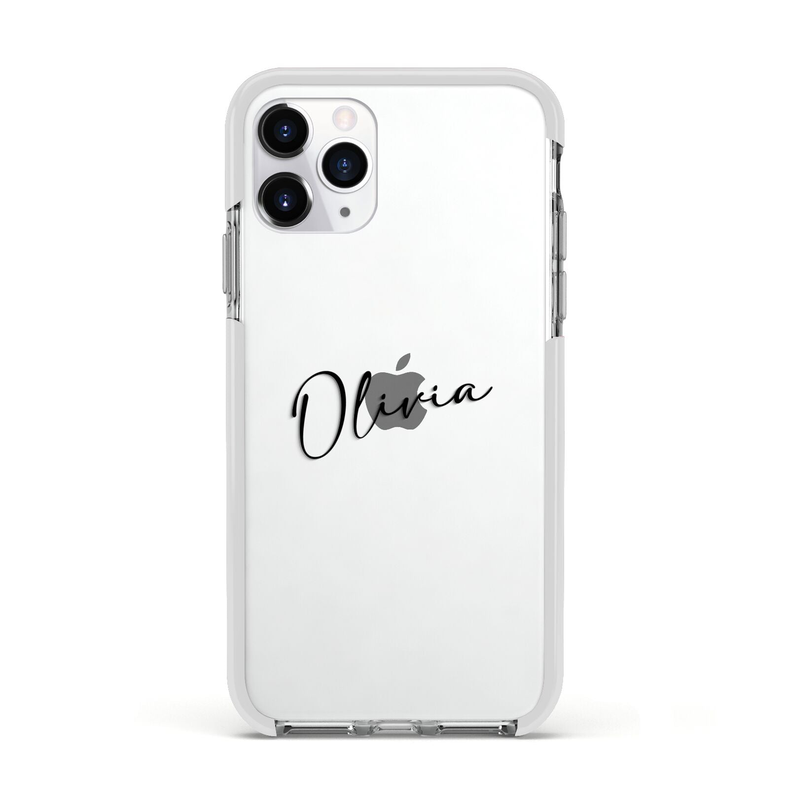 Custom Signature Apple iPhone 11 Pro in Silver with White Impact Case