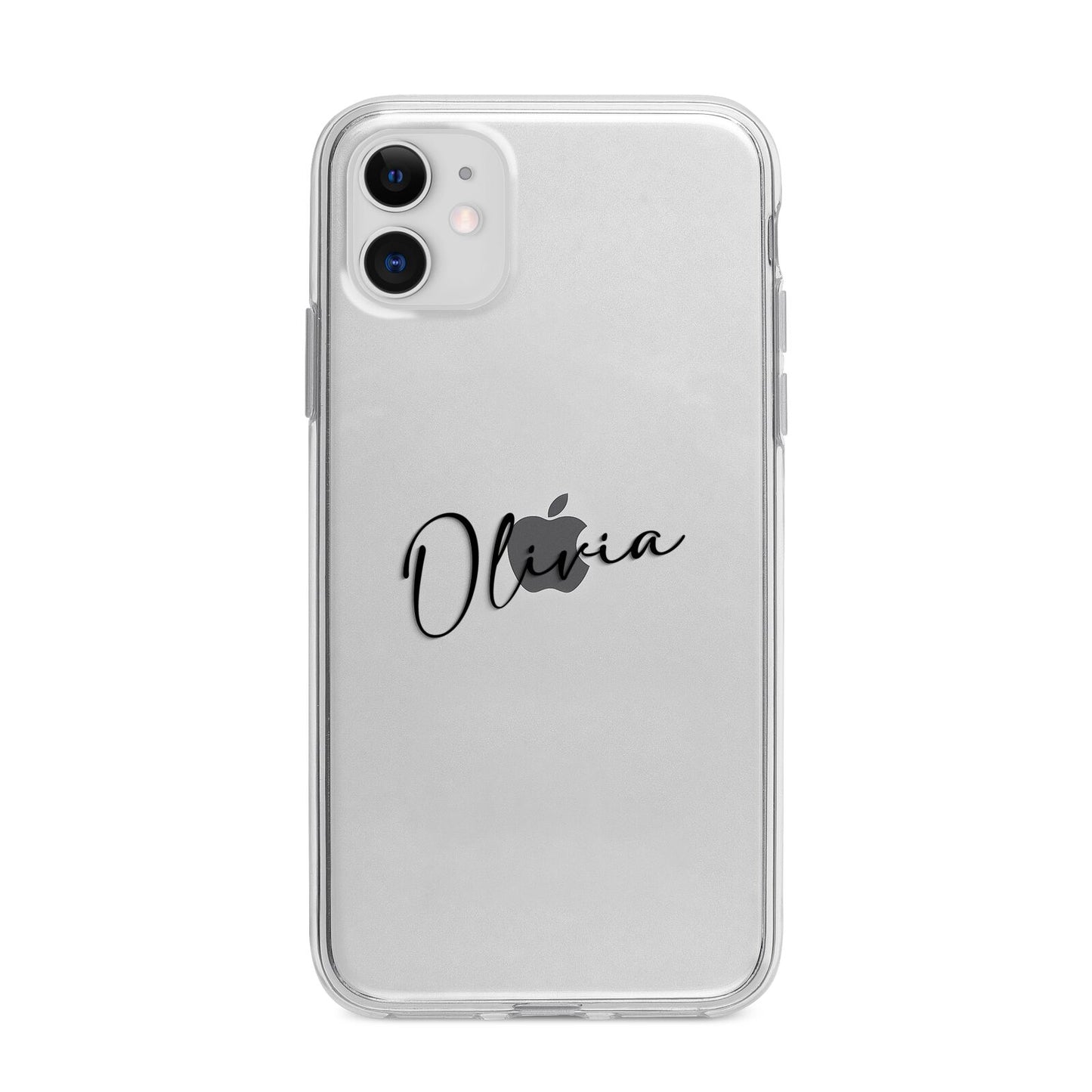 Custom Signature Apple iPhone 11 in White with Bumper Case