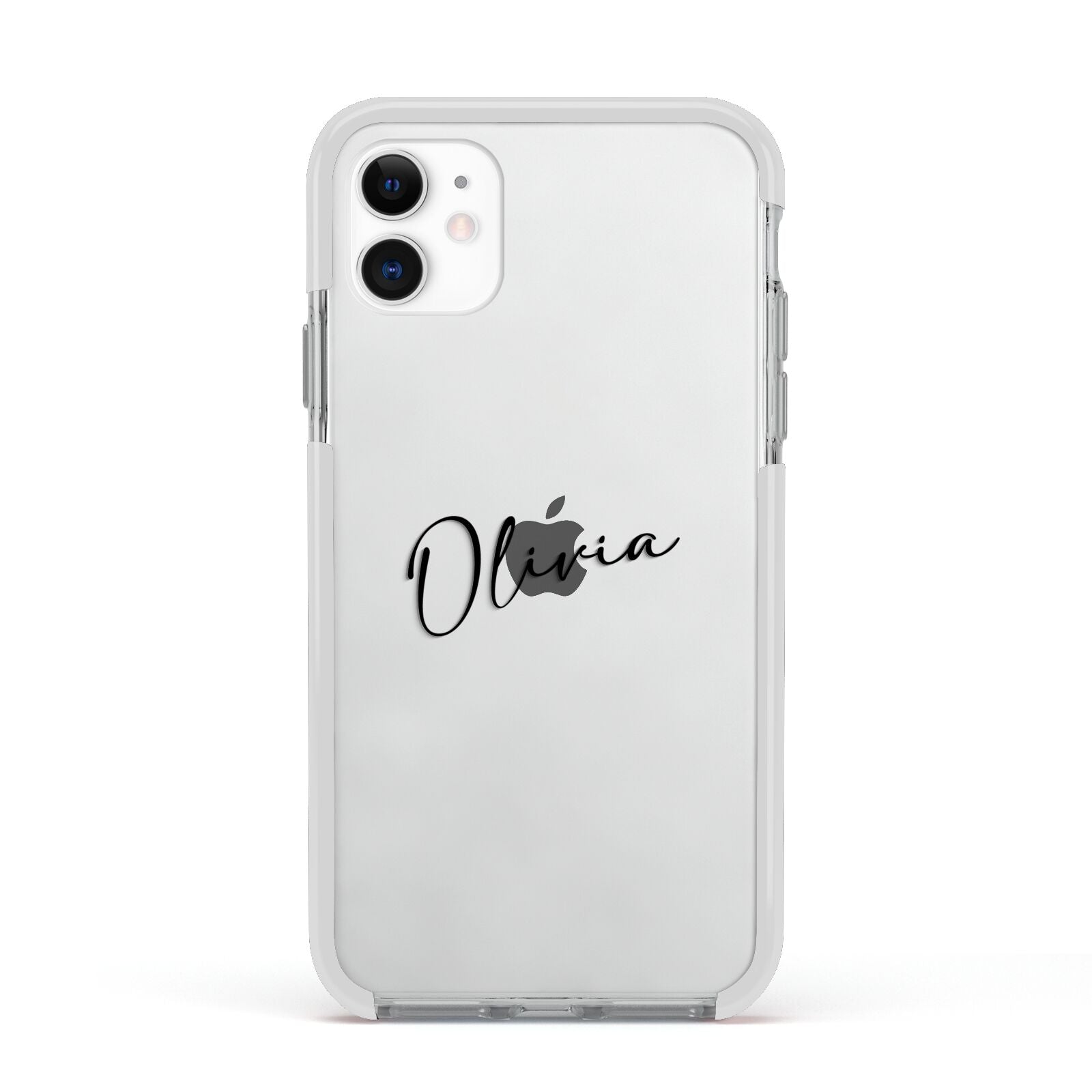 Custom Signature Apple iPhone 11 in White with White Impact Case