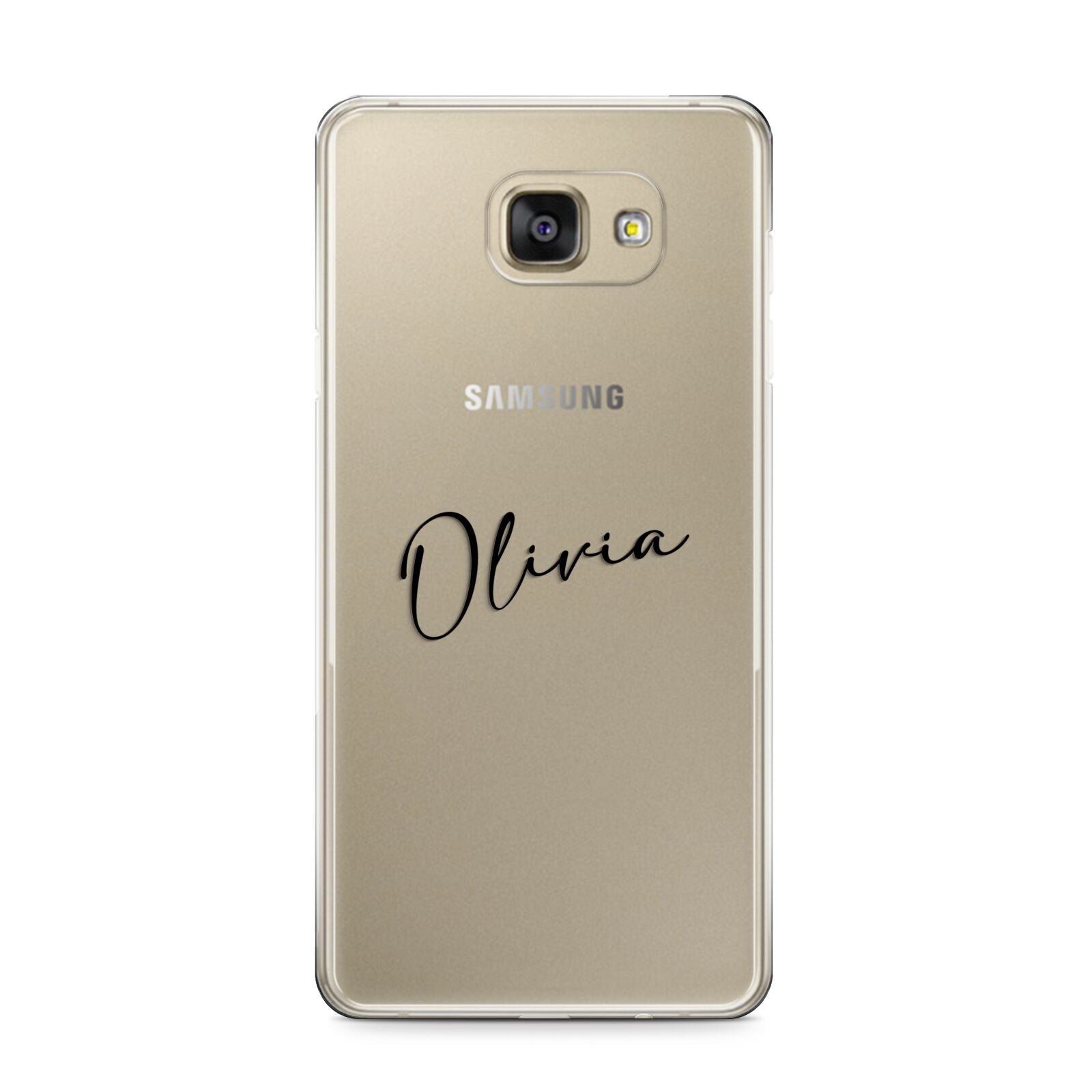 Custom Signature Samsung Galaxy A9 2016 Case on gold phone