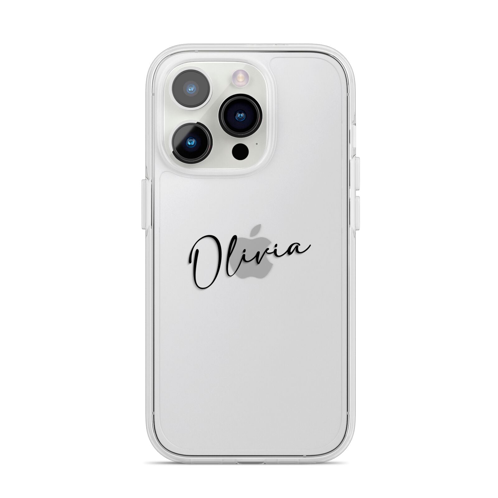 Custom Signature iPhone 14 Pro Clear Tough Case Silver