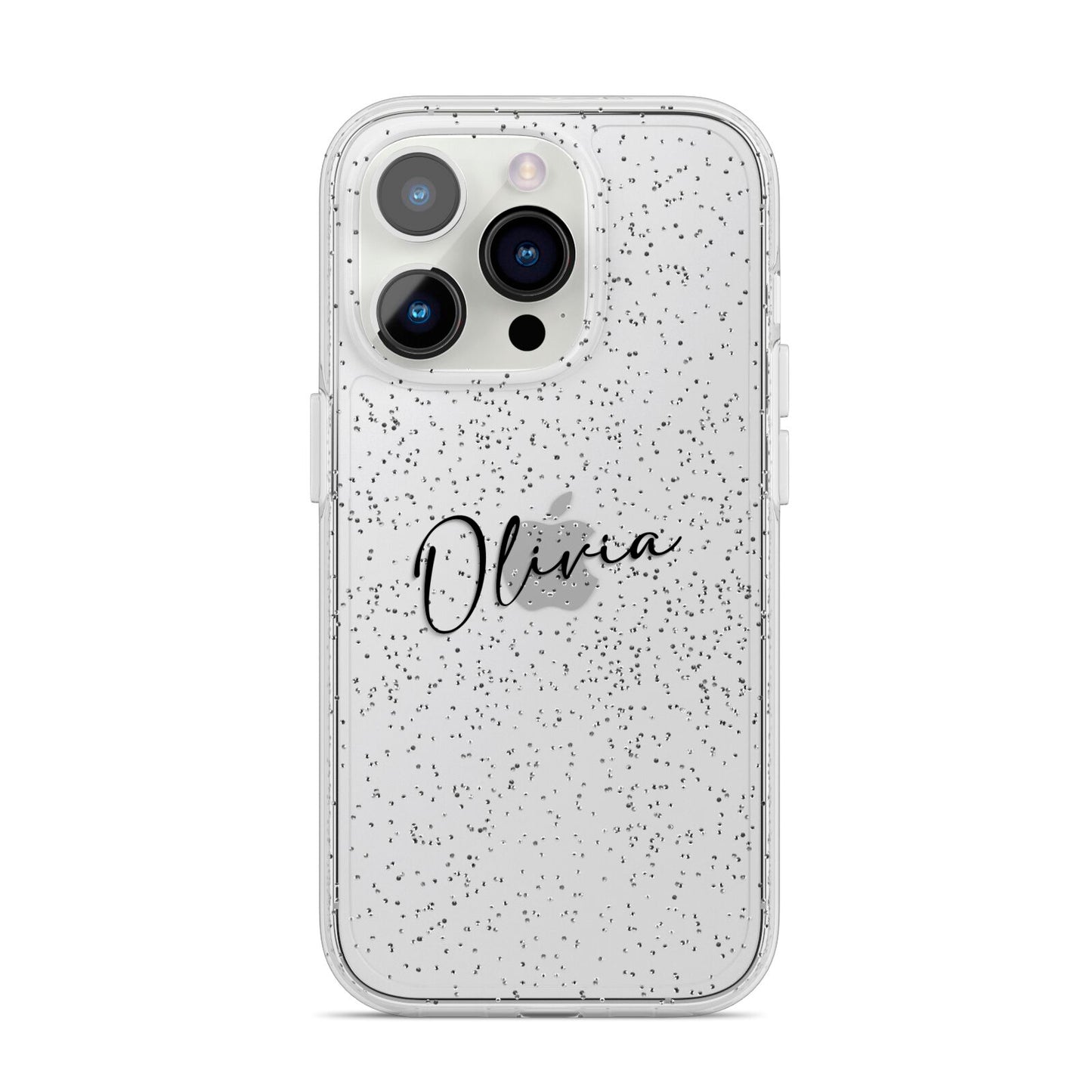 Custom Signature iPhone 14 Pro Glitter Tough Case Silver