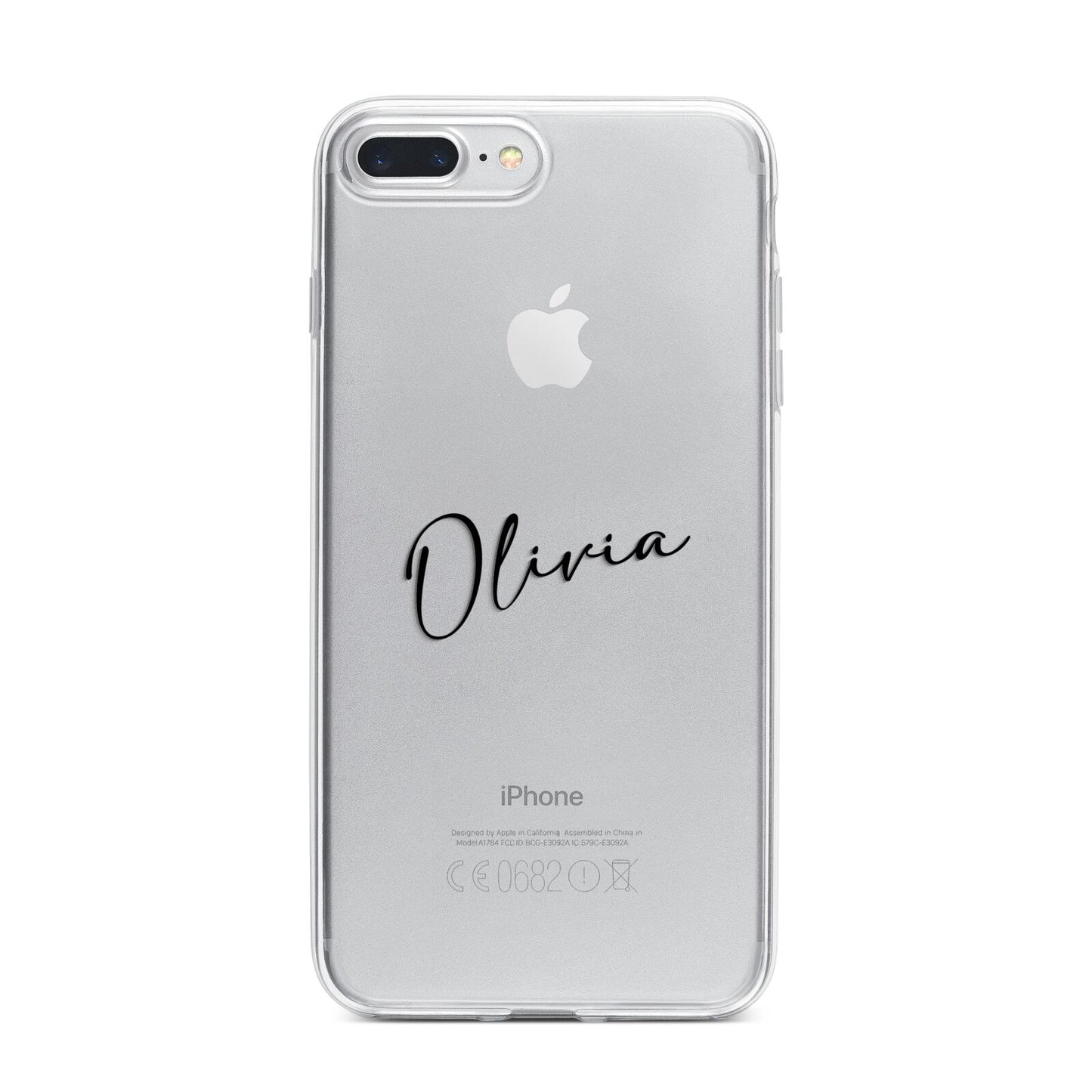 Custom Signature iPhone 7 Plus Bumper Case on Silver iPhone