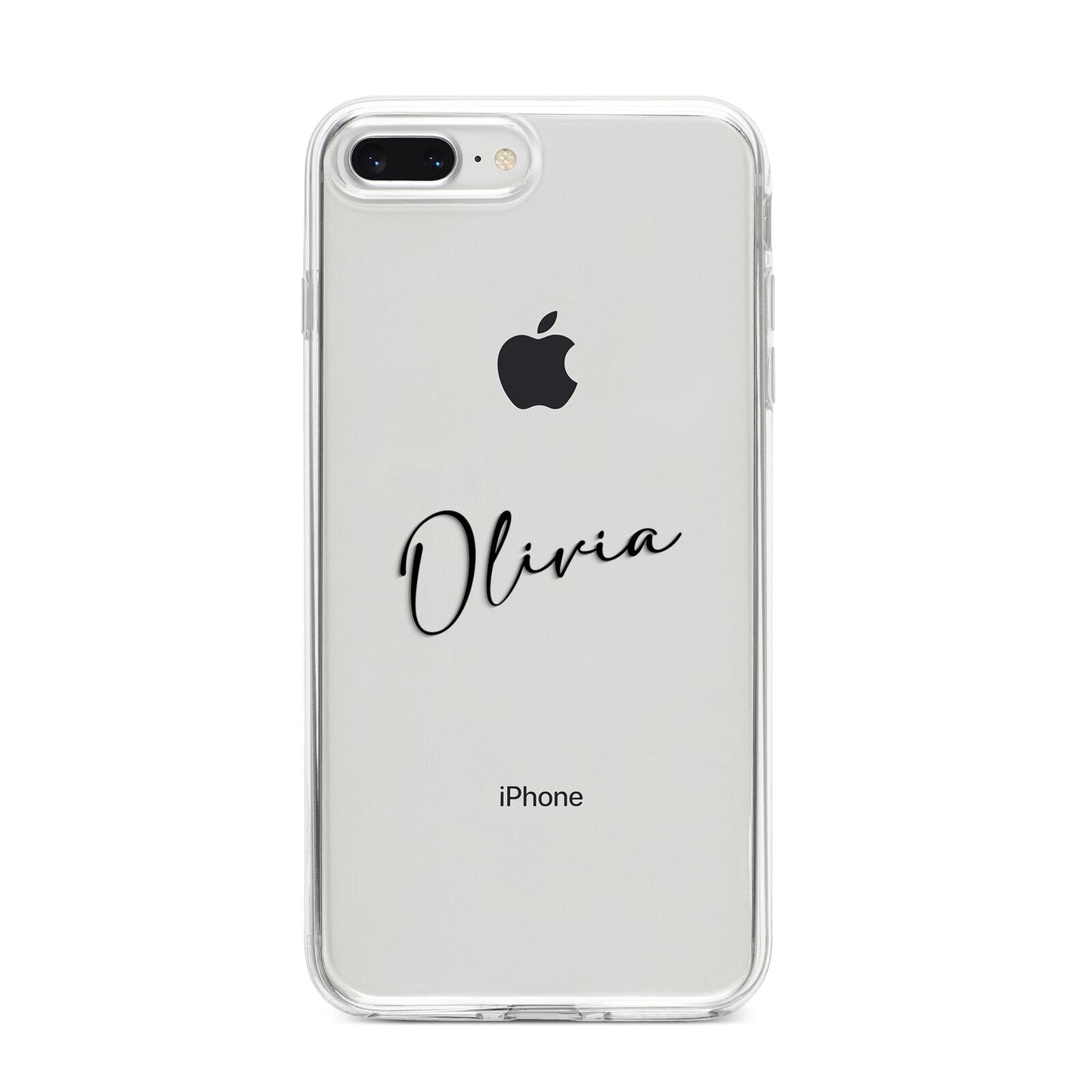 Custom Signature iPhone 8 Plus Bumper Case on Silver iPhone