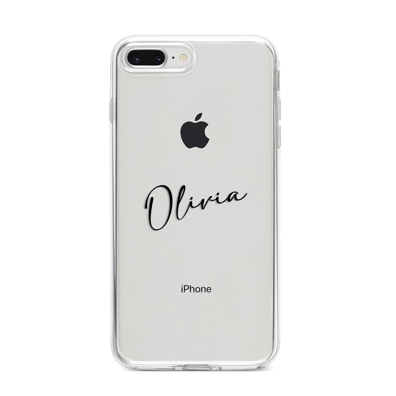 Custom Signature iPhone 8 Plus Bumper Case on Silver iPhone