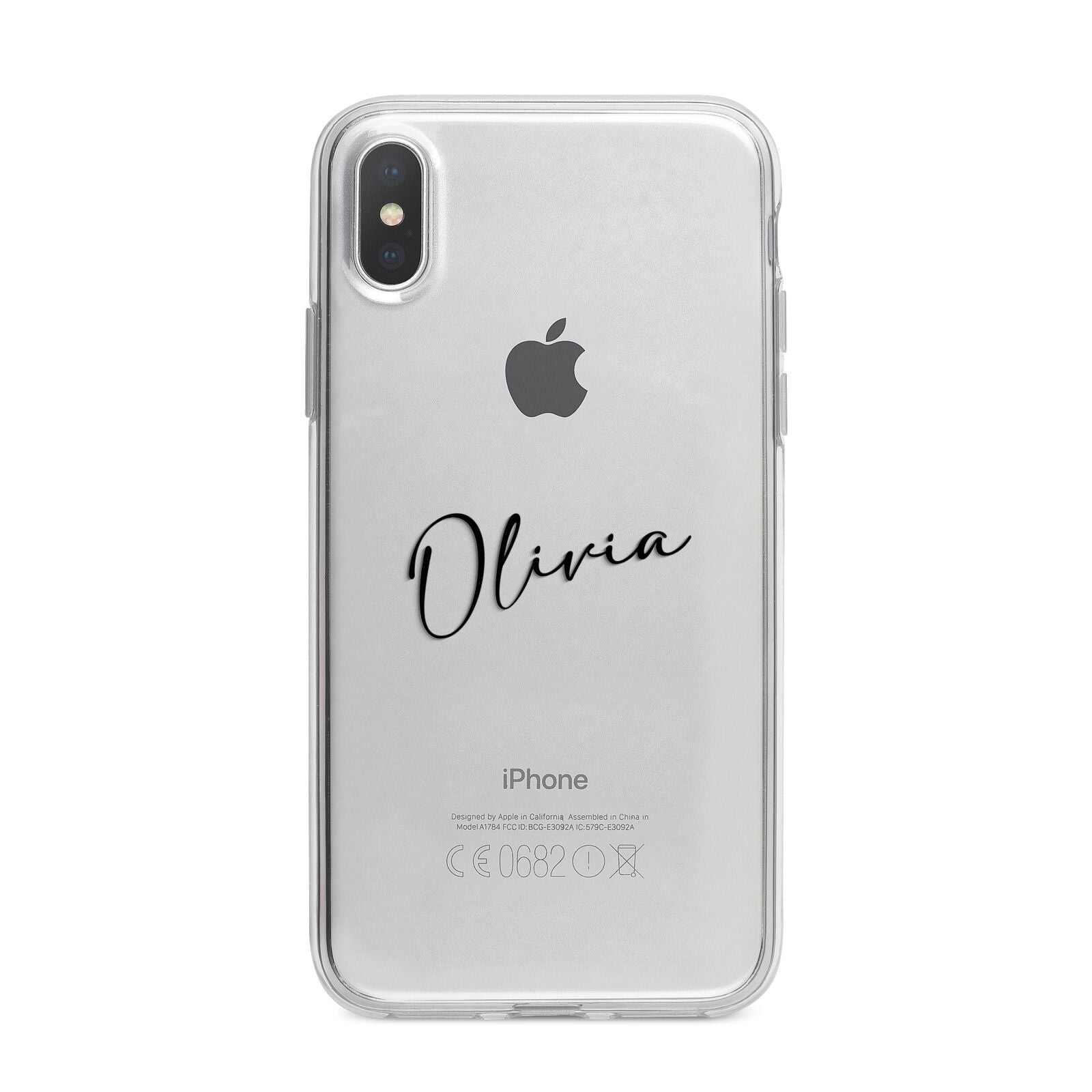 Custom Signature iPhone X Bumper Case on Silver iPhone Alternative Image 1