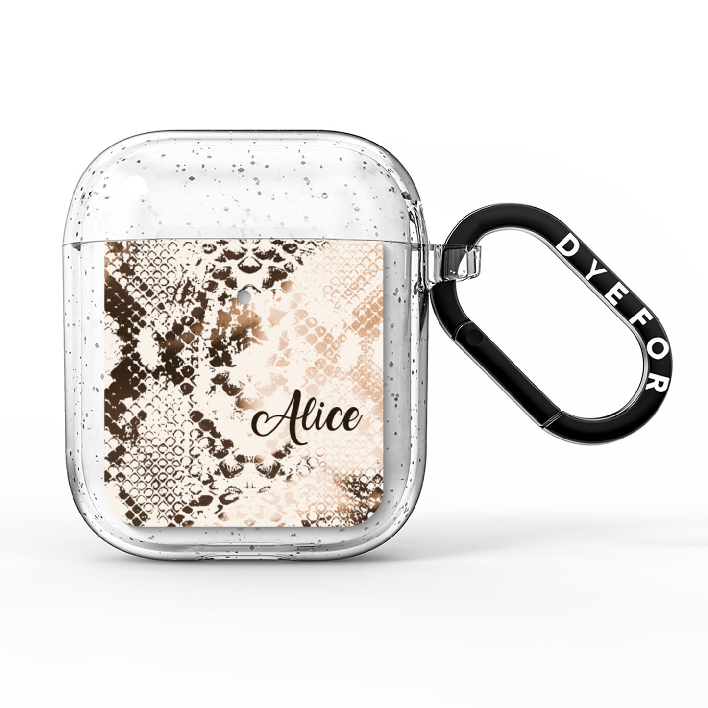 Custom Snakeskin AirPods Glitter Case