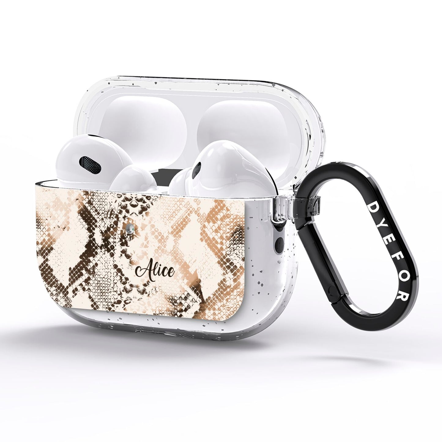 Custom Snakeskin AirPods Pro Glitter Case Side Image