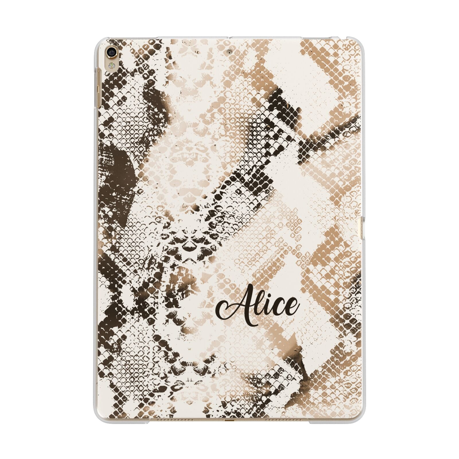 Custom Snakeskin Apple iPad Gold Case