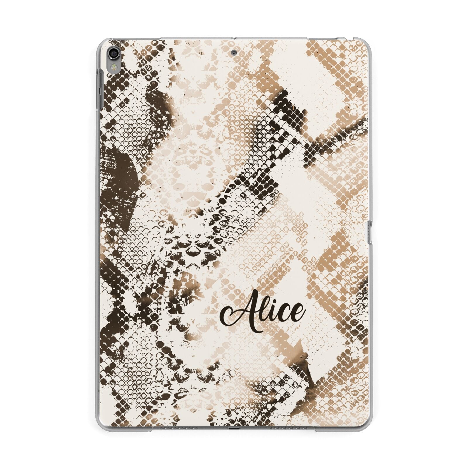 Custom Snakeskin Apple iPad Grey Case