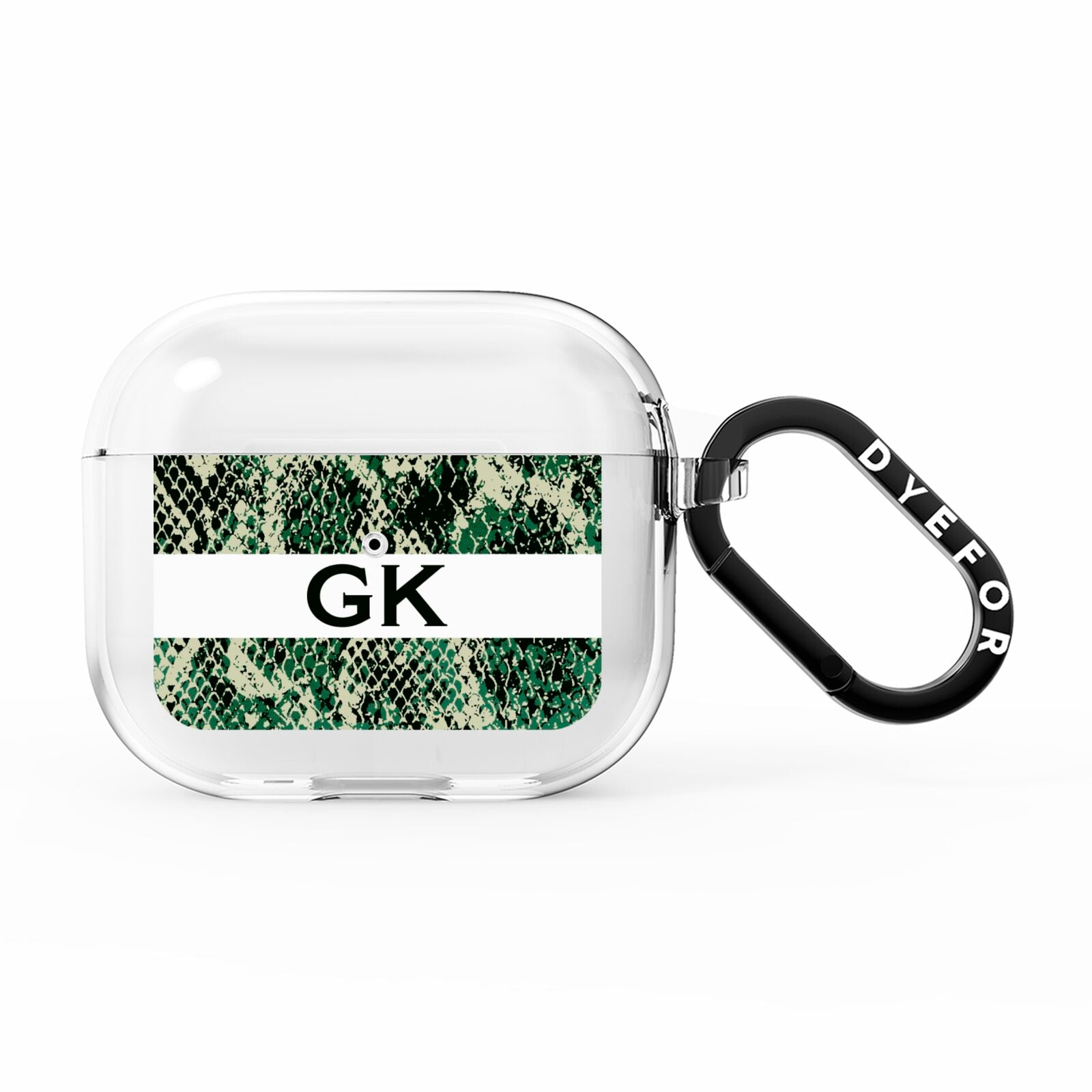 Custom Snakeskin Effect AirPods Clear Case 3rd Gen