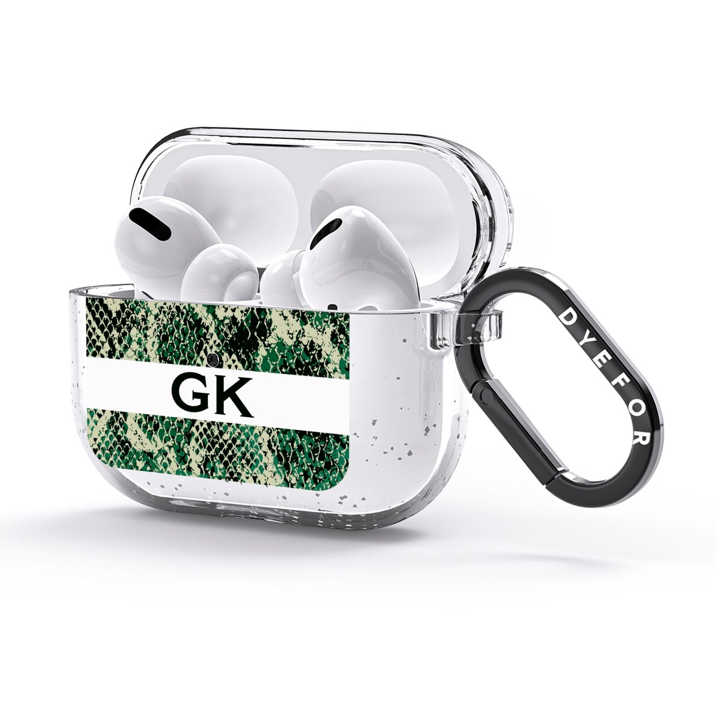 Custom Snakeskin Effect AirPods Glitter Case 3rd Gen Side Image