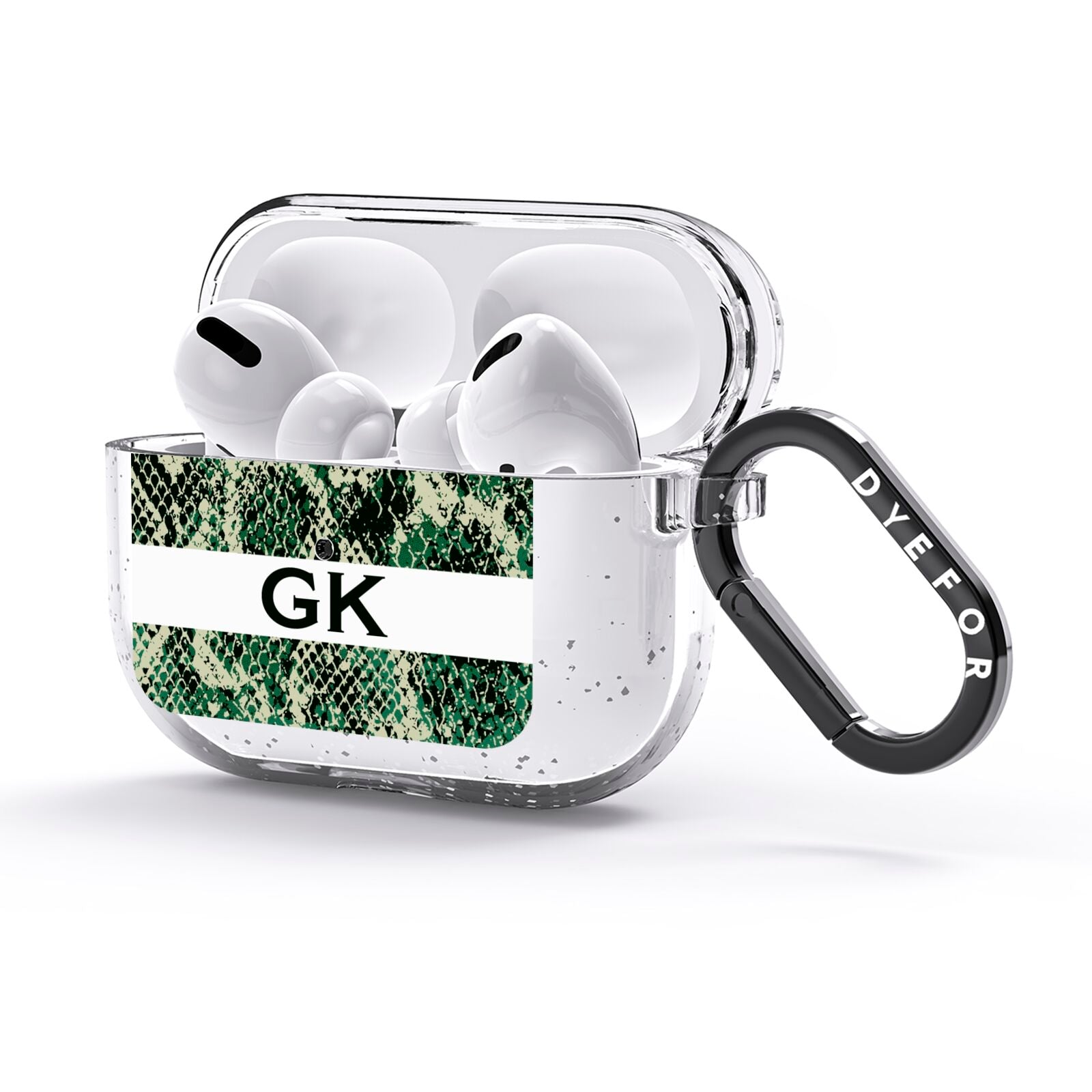 Custom Snakeskin Effect AirPods Glitter Case 3rd Gen Side Image