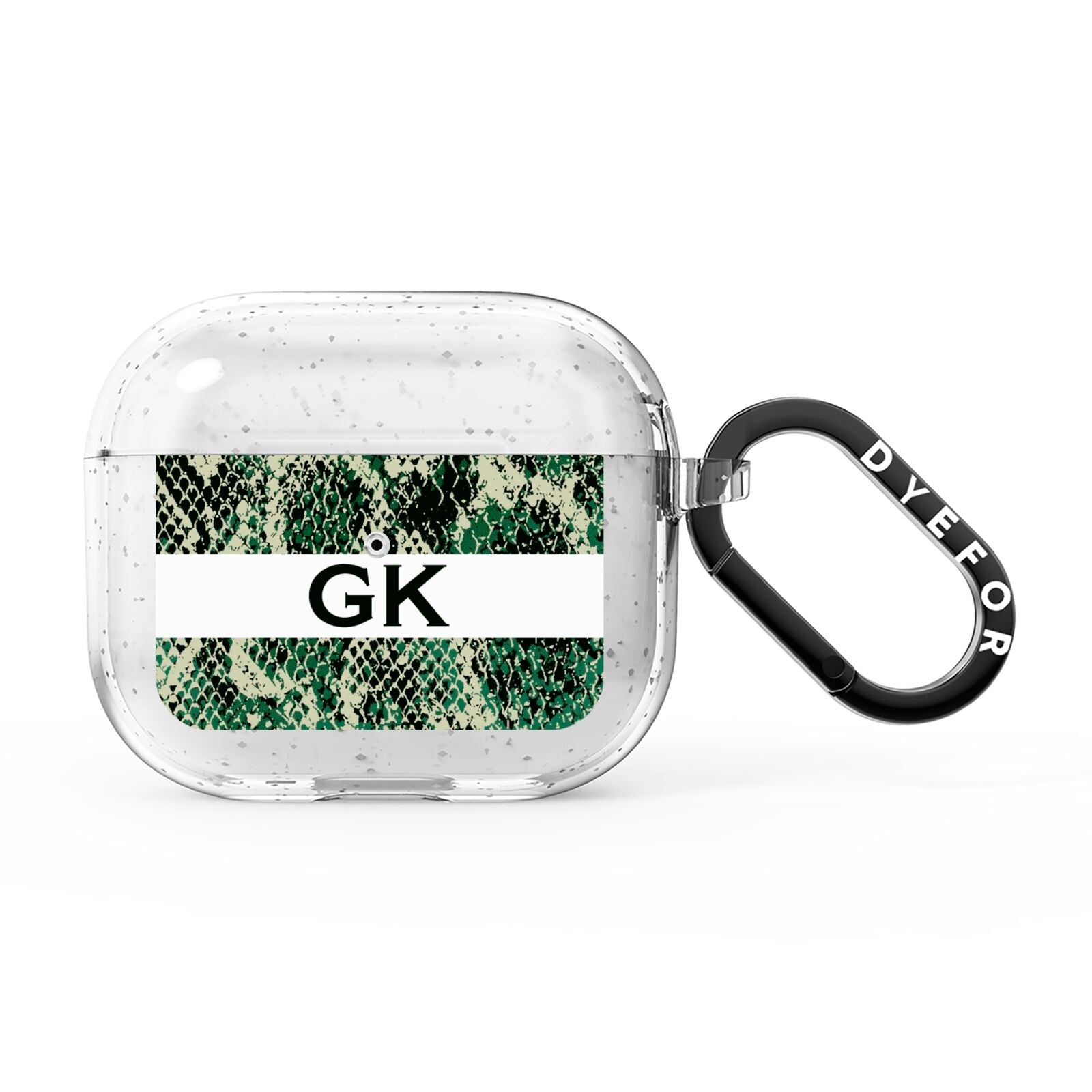 Custom Snakeskin Effect AirPods Glitter Case 3rd Gen