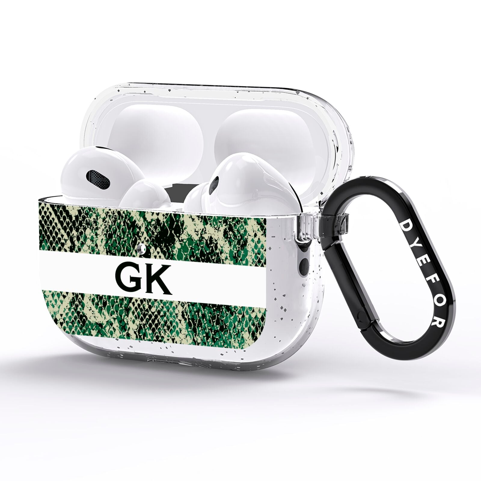 Custom Snakeskin Effect AirPods Pro Glitter Case Side Image