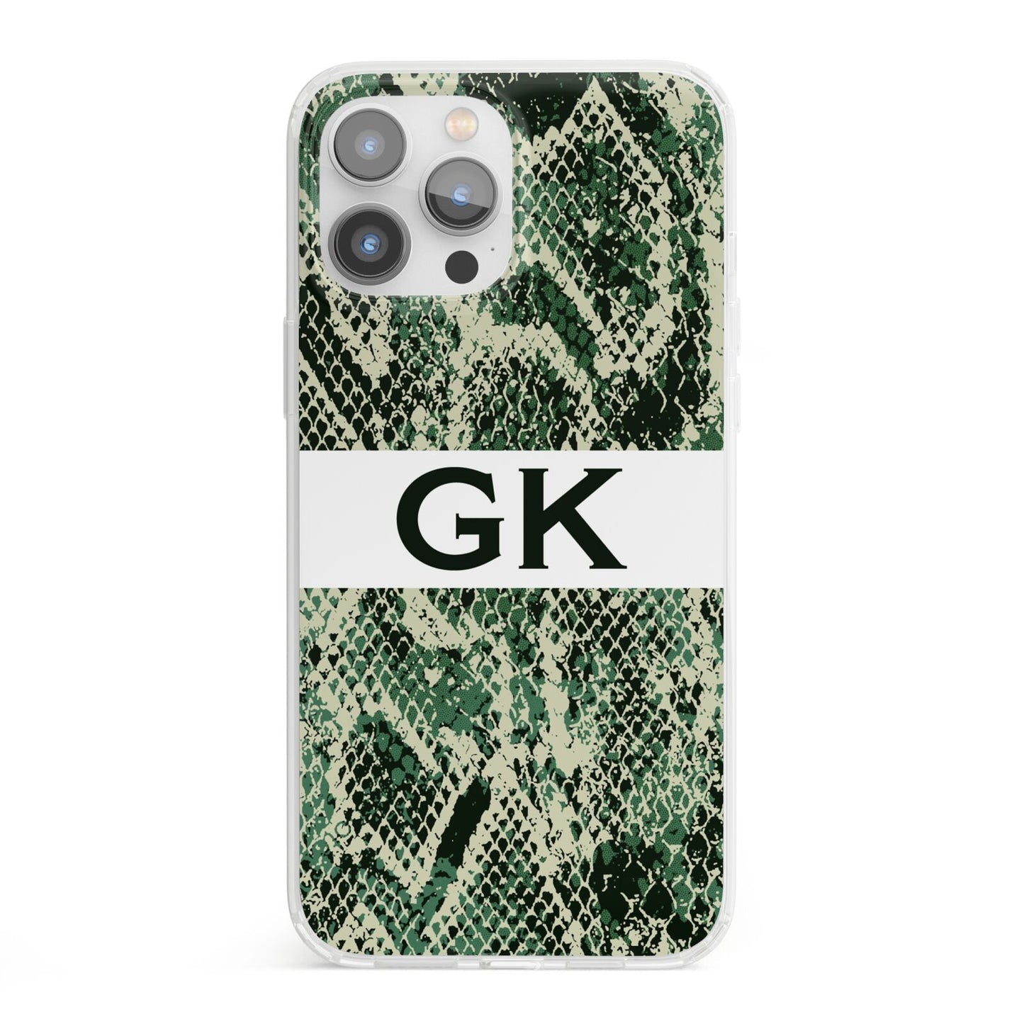 Custom Snakeskin Effect iPhone 13 Pro Max Clear Bumper Case