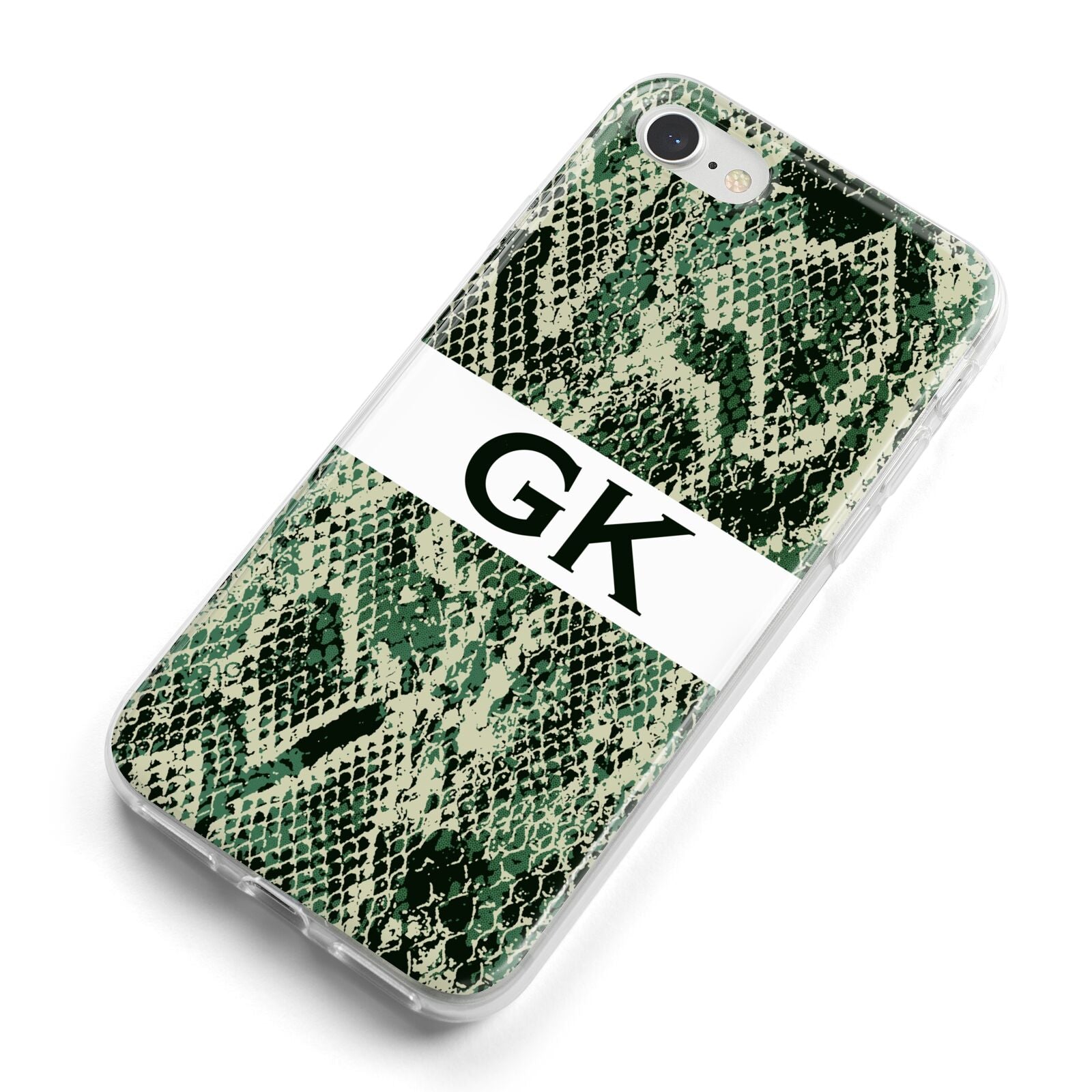 Custom Snakeskin Effect iPhone 8 Bumper Case on Silver iPhone Alternative Image